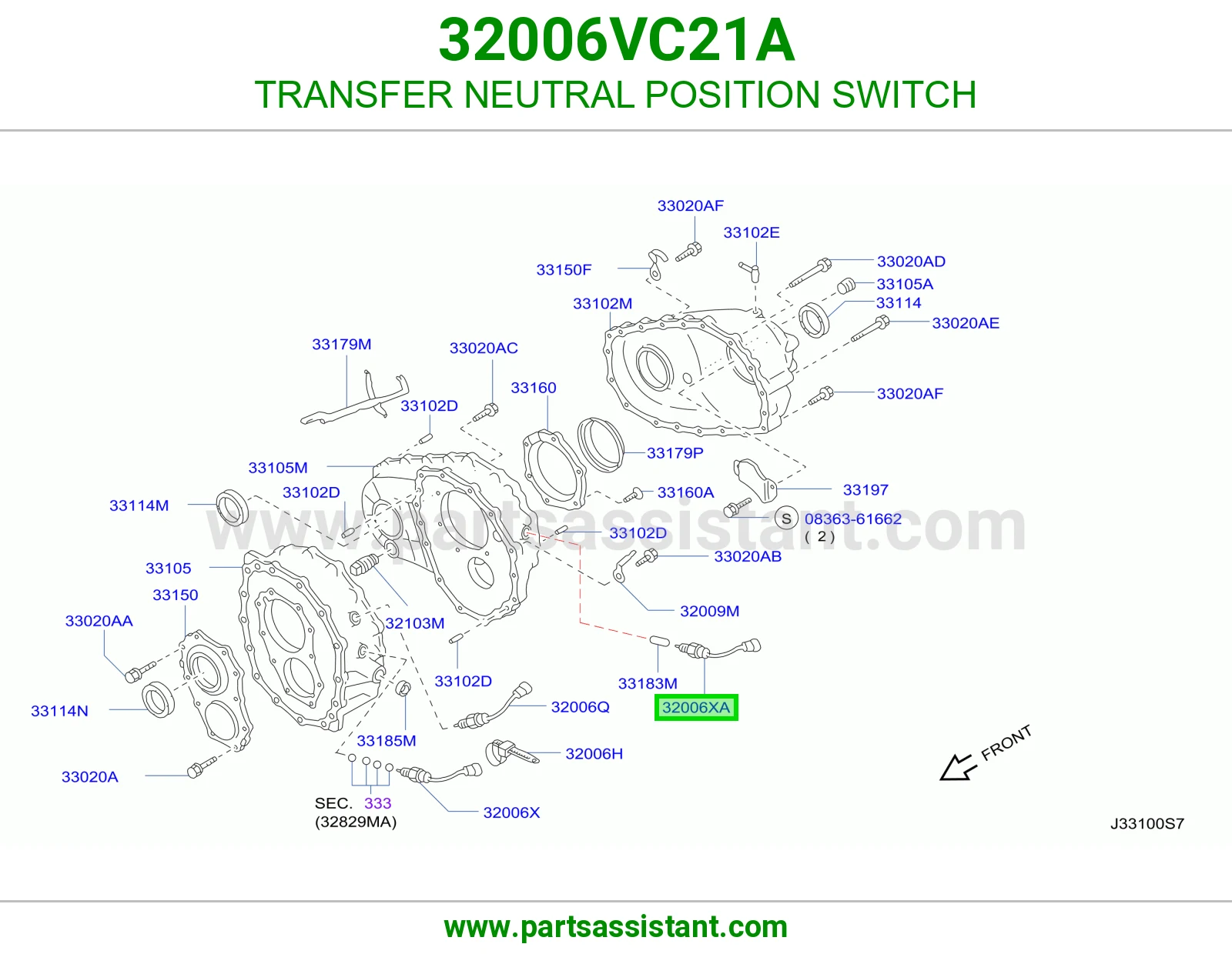 TRANSFER NEUTRAL POSITION SWITCH