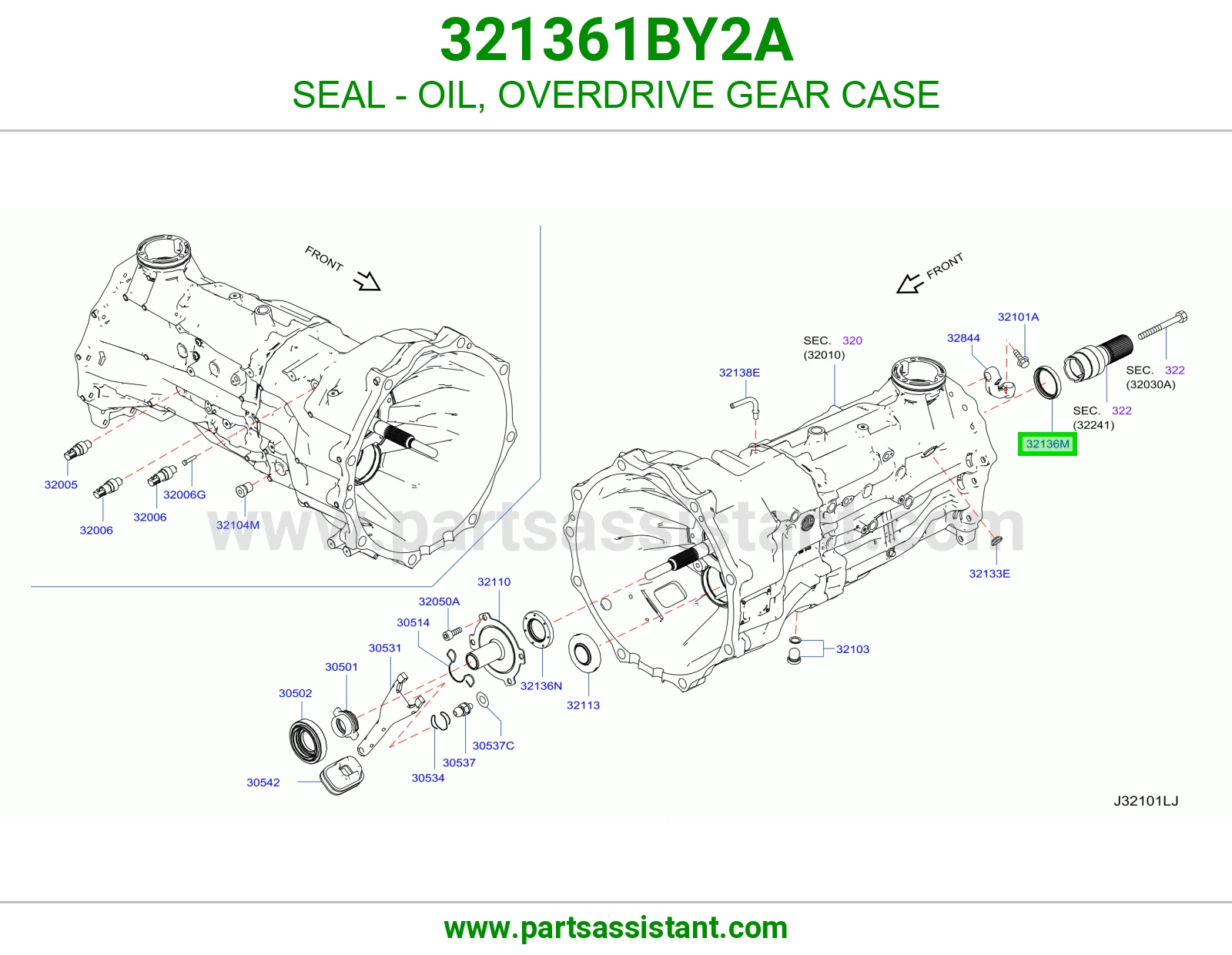 SEAL - OIL, OVERDRIVE GEAR CASE