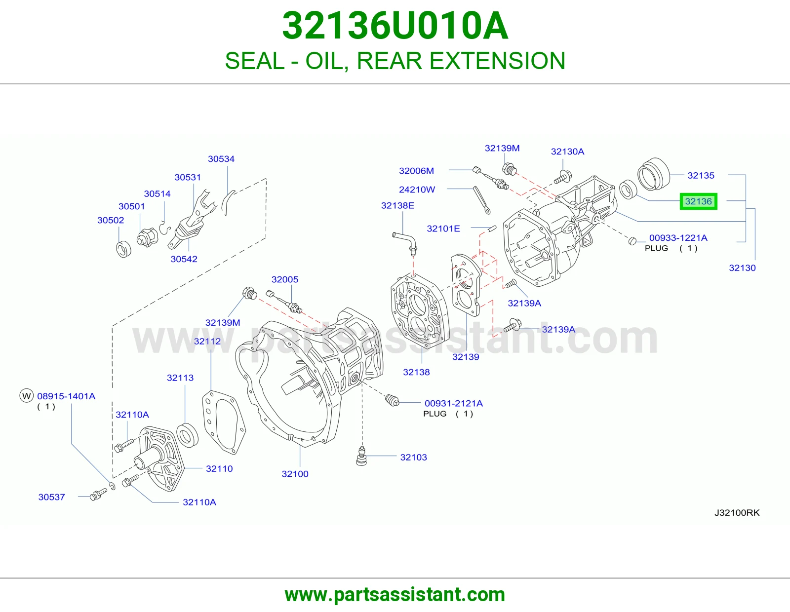 SEAL - OIL, REAR EXTENSION