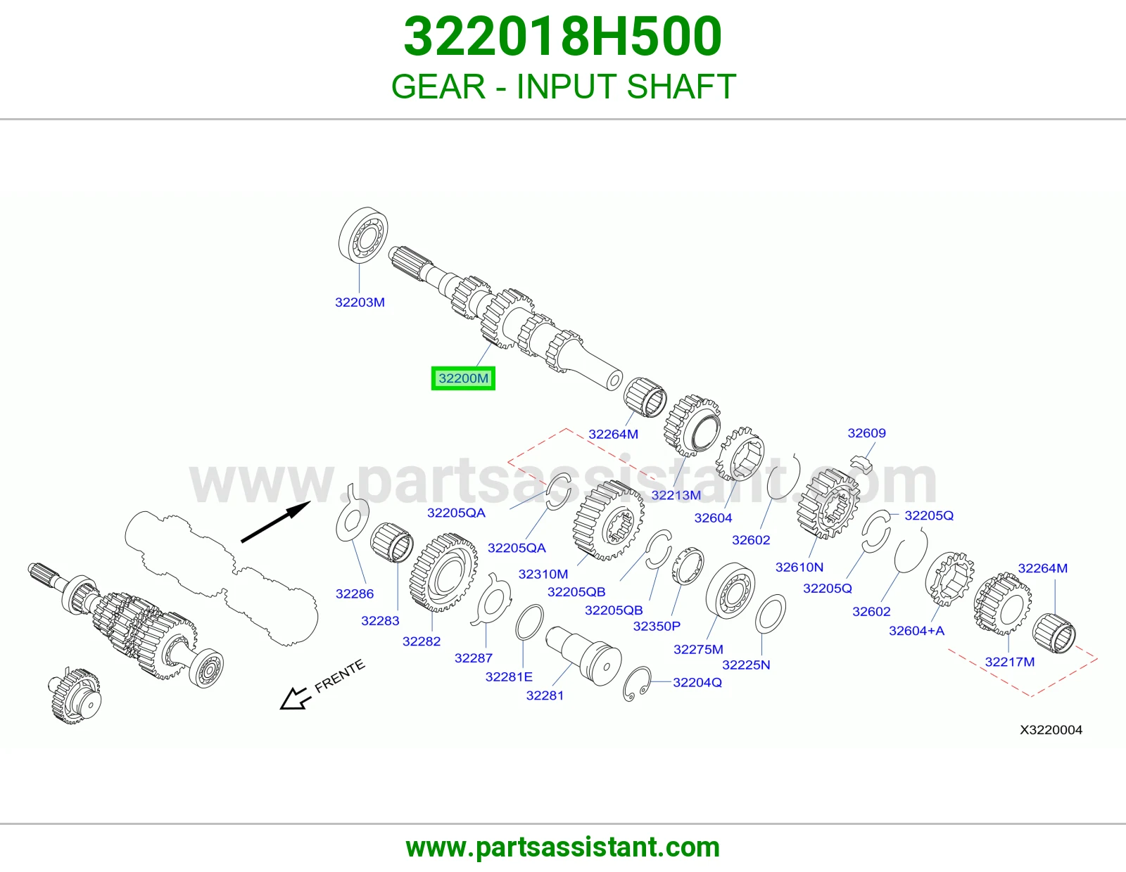 GEAR - INPUT SHAFT