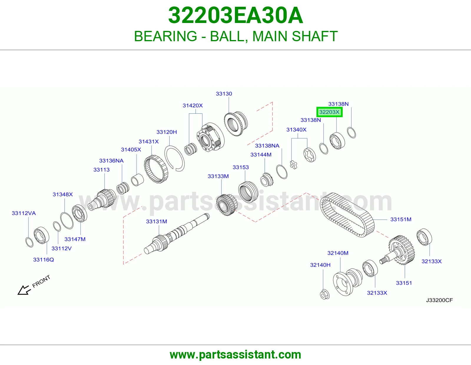 BEARING - BALL, MAIN SHAFT