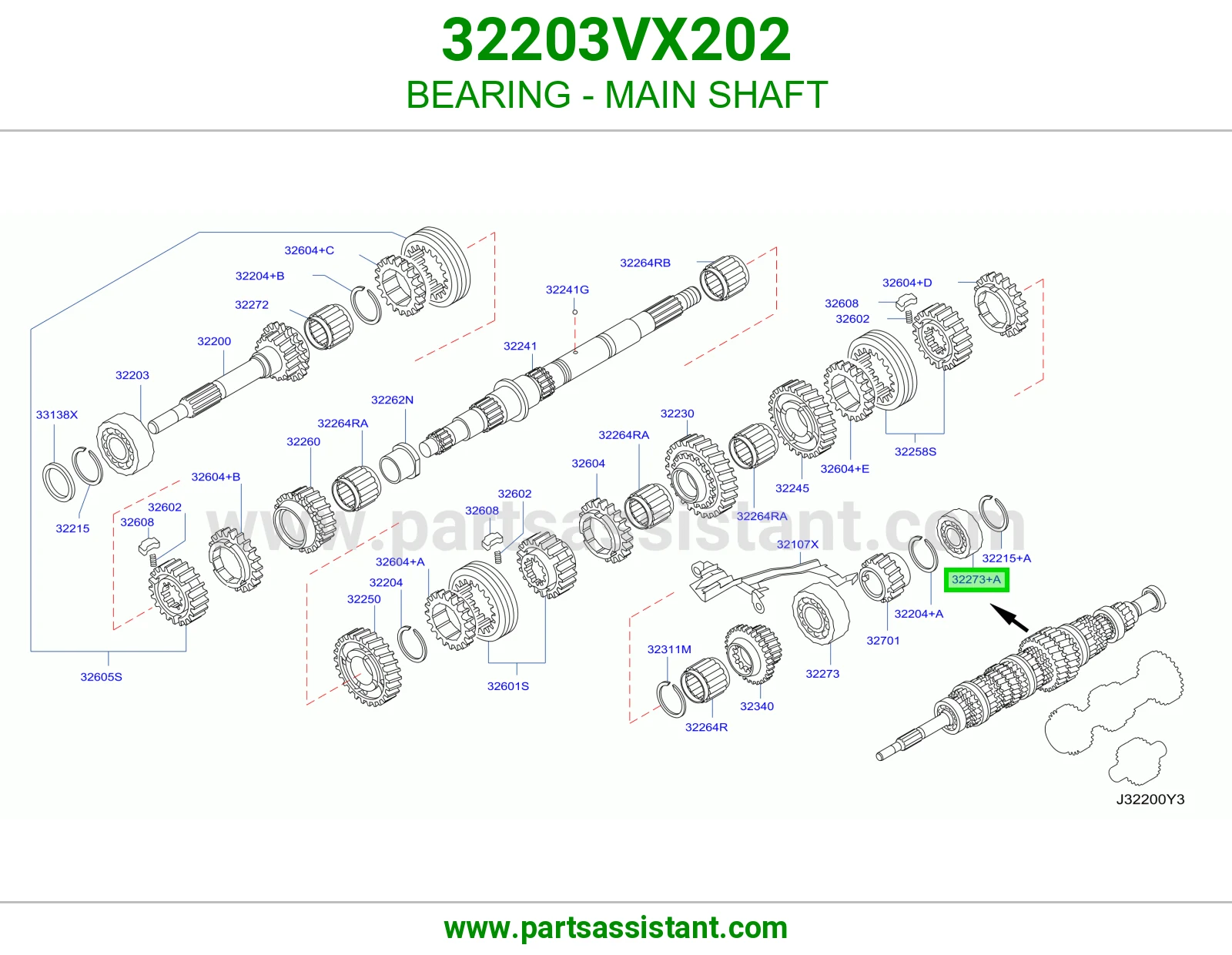 BEARING - MAIN SHAFT