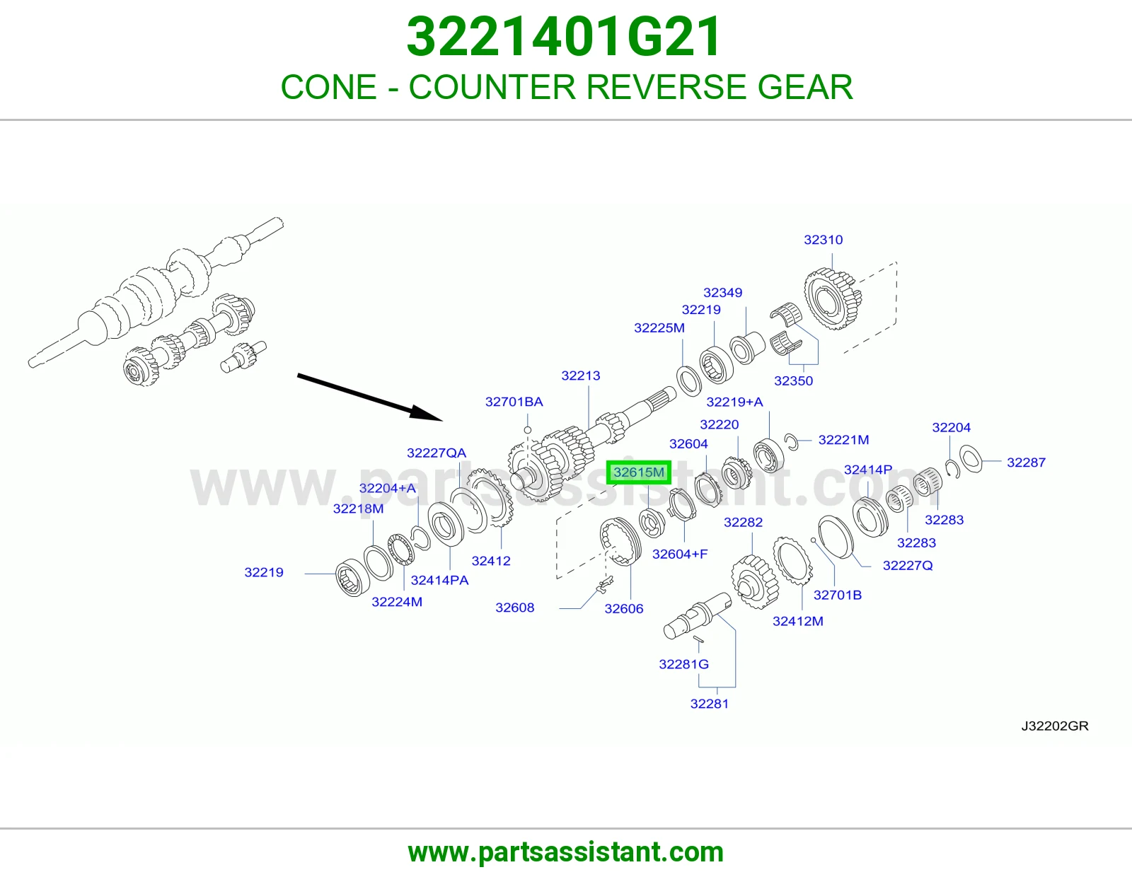 CONE - COUNTER REVERSE GEAR