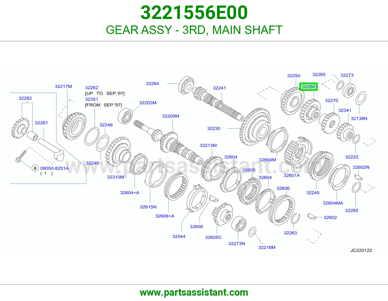 GEAR ASSY - 3RD, MAIN SHAFT