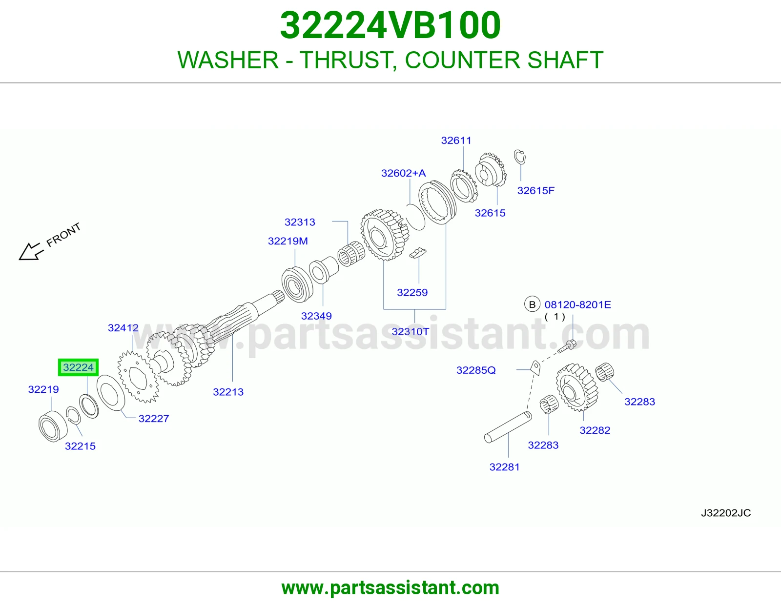 WASHER - THRUST, COUNTER SHAFT