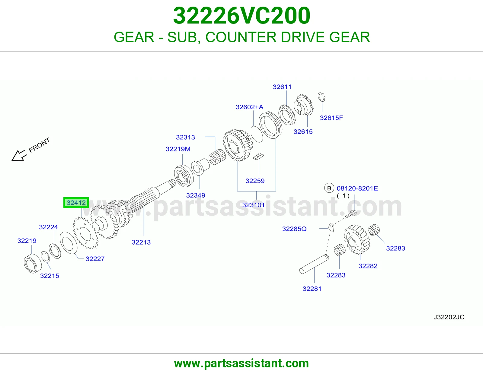 GEAR - SUB, COUNTER DRIVE GEAR