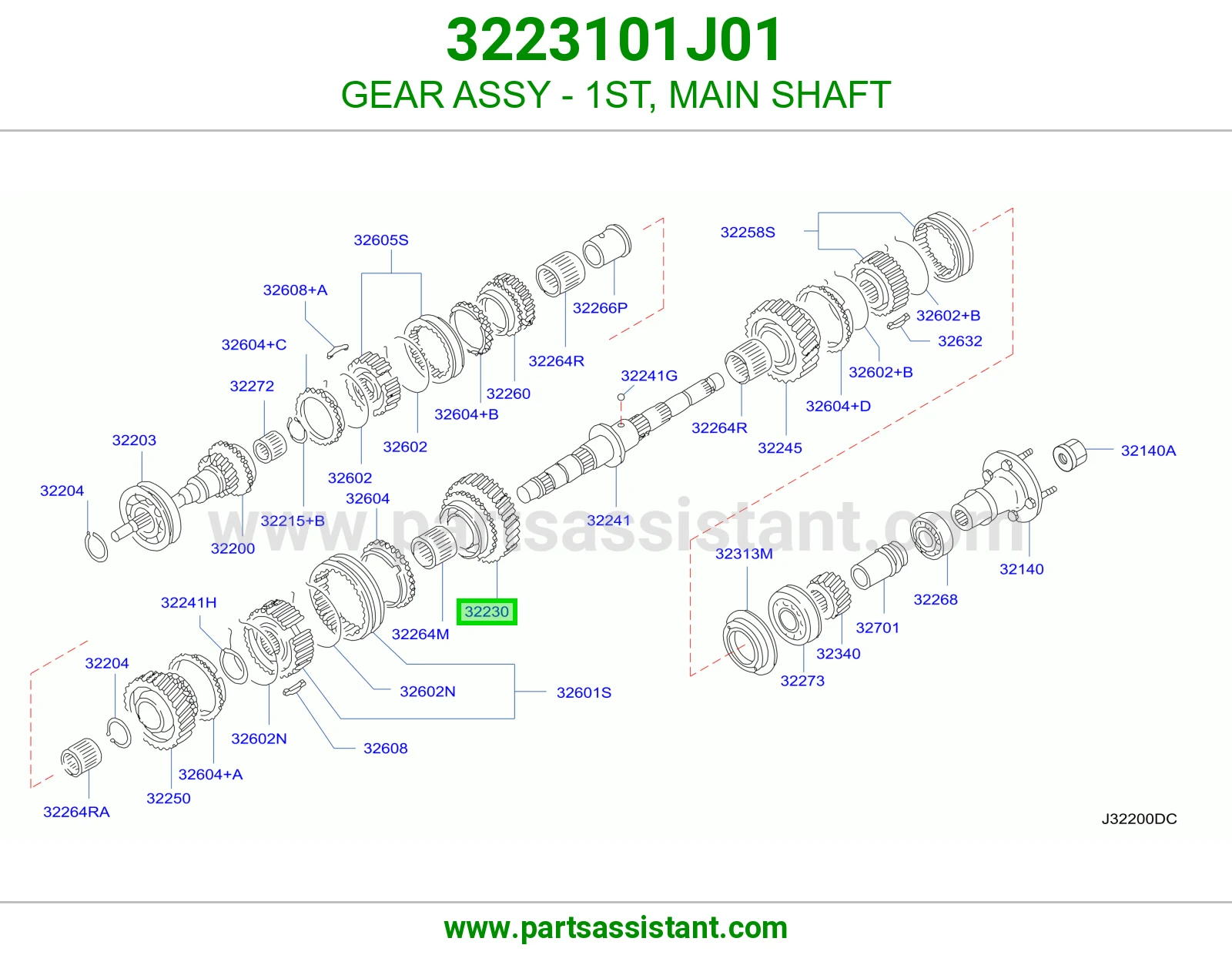GEAR ASSY - 1ST, MAIN SHAFT