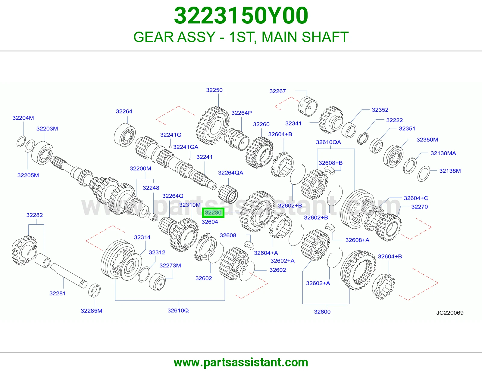 GEAR ASSY - 1ST, MAIN SHAFT