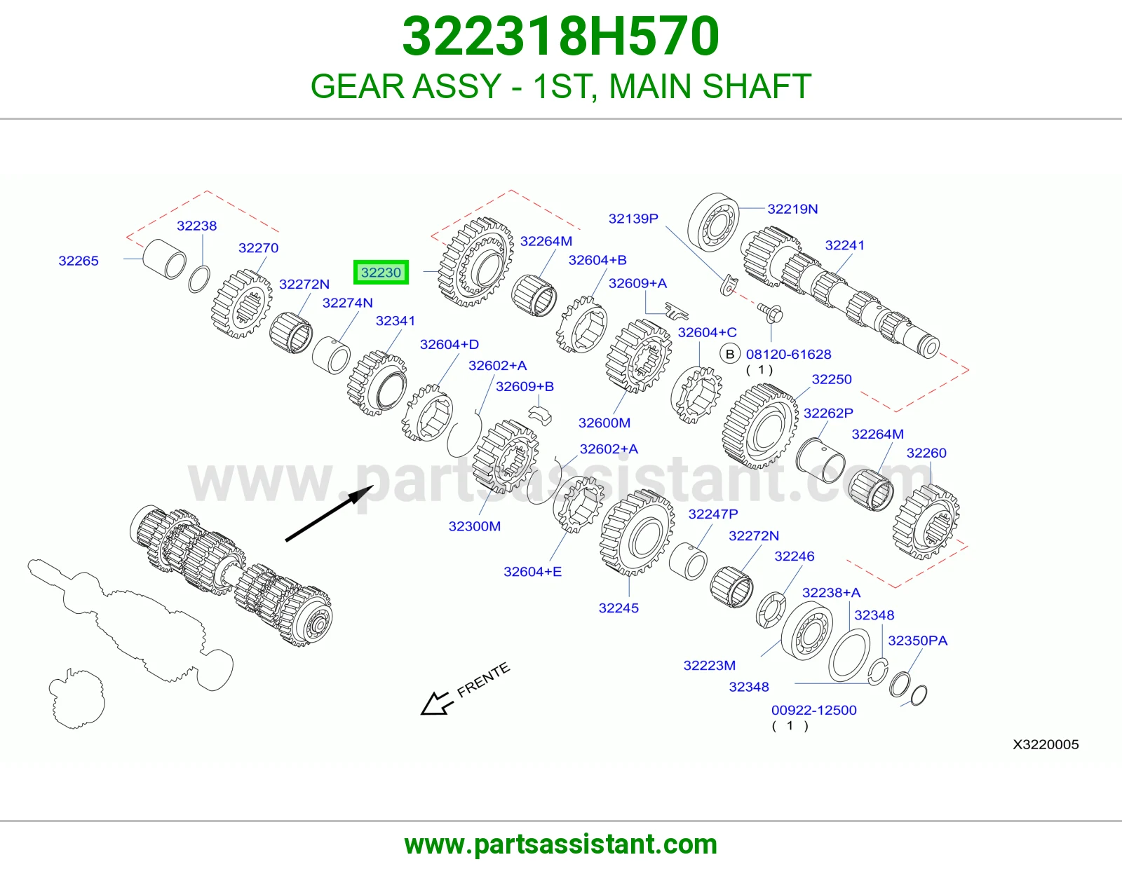 GEAR ASSY - 1ST, MAIN SHAFT