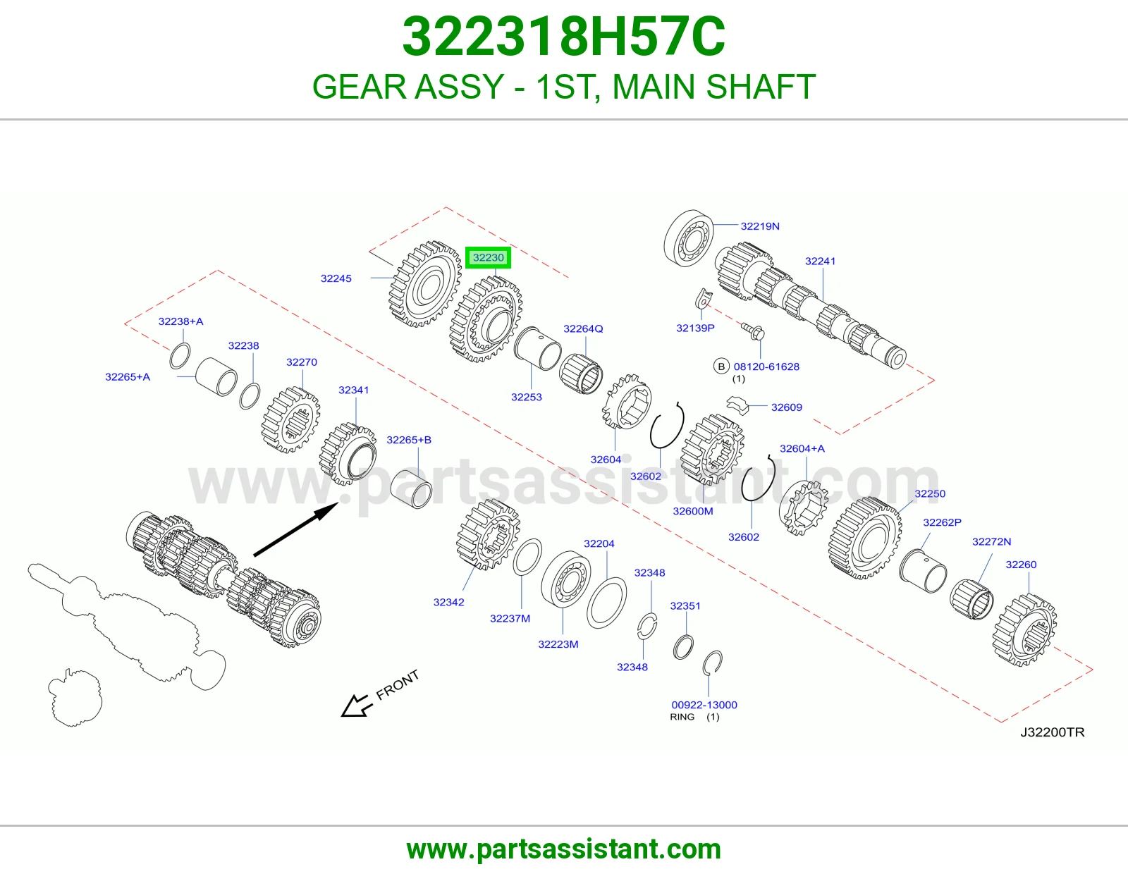 GEAR ASSY - 1ST, MAIN SHAFT