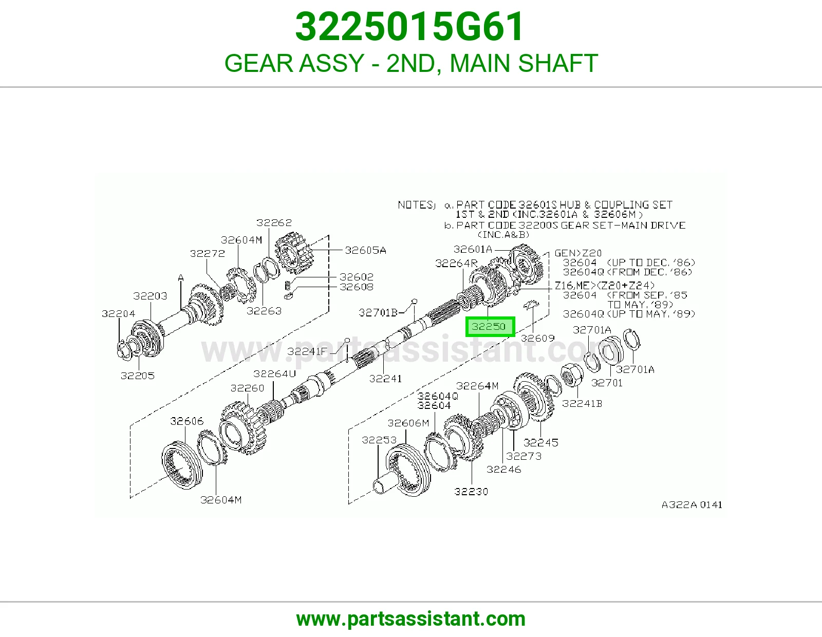 GEAR ASSY - 2ND, MAIN SHAFT