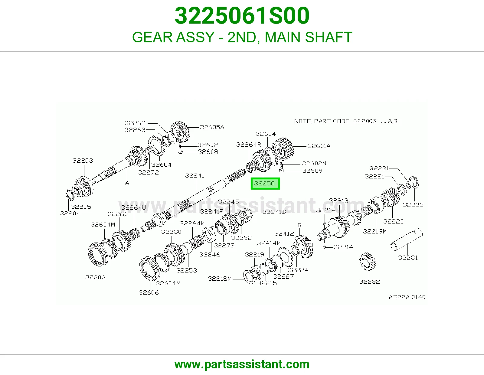 GEAR ASSY - 2ND, MAIN SHAFT