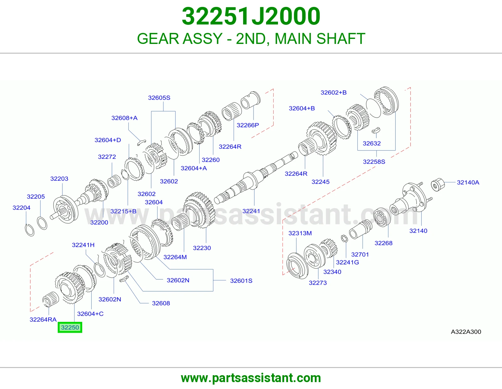 GEAR ASSY - 2ND, MAIN SHAFT
