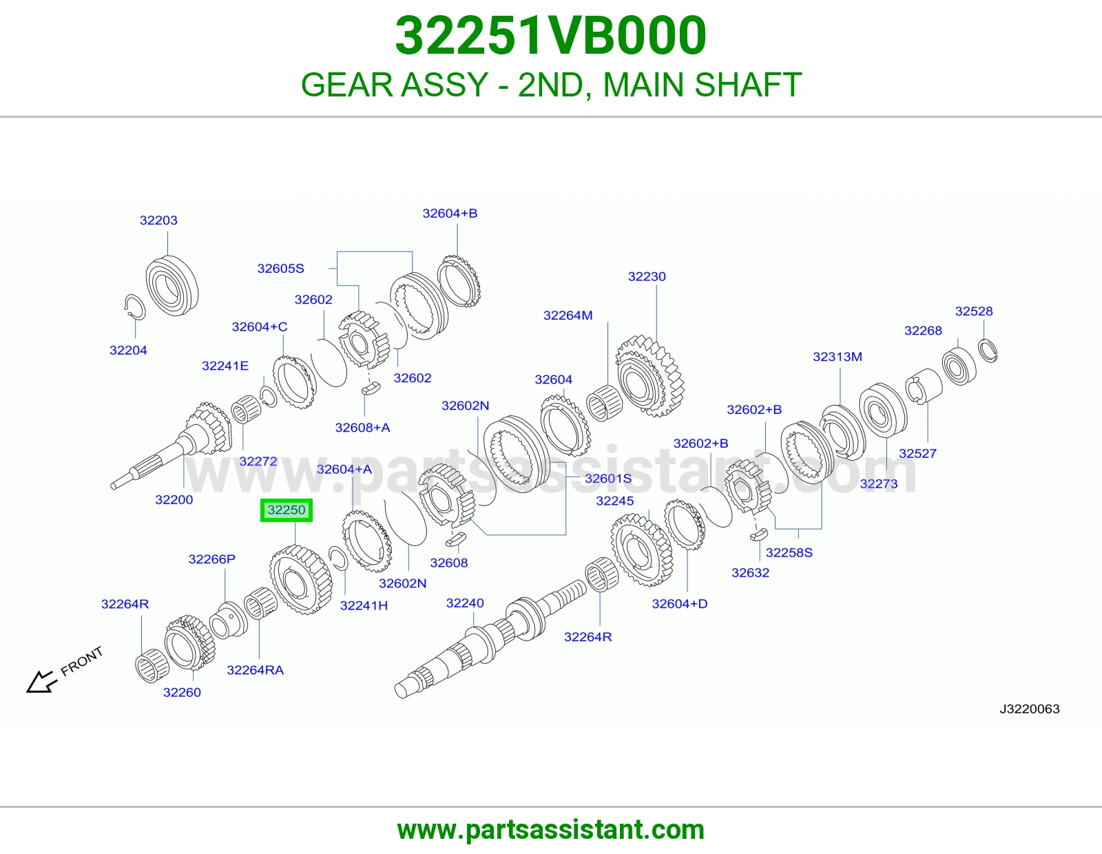 GEAR ASSY - 2ND, MAIN SHAFT
