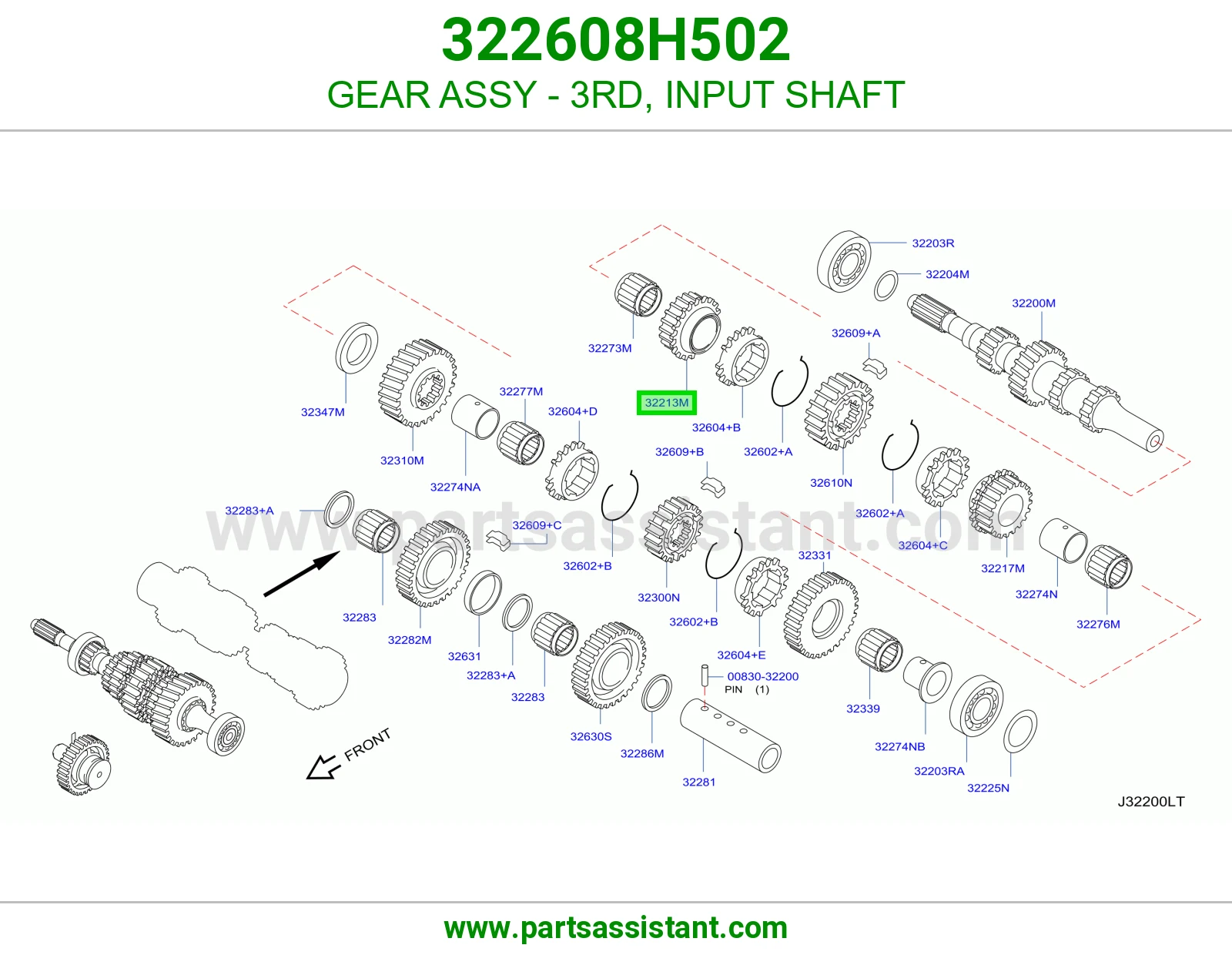 GEAR ASSY - 3RD, INPUT SHAFT