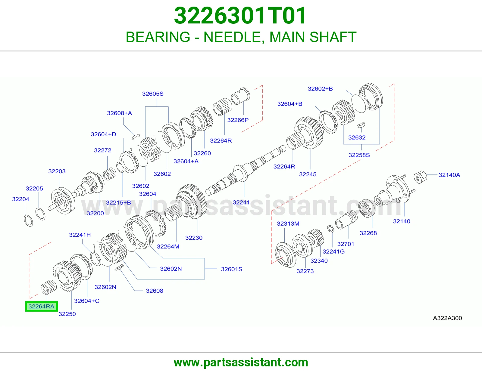 BEARING - NEEDLE, MAIN SHAFT