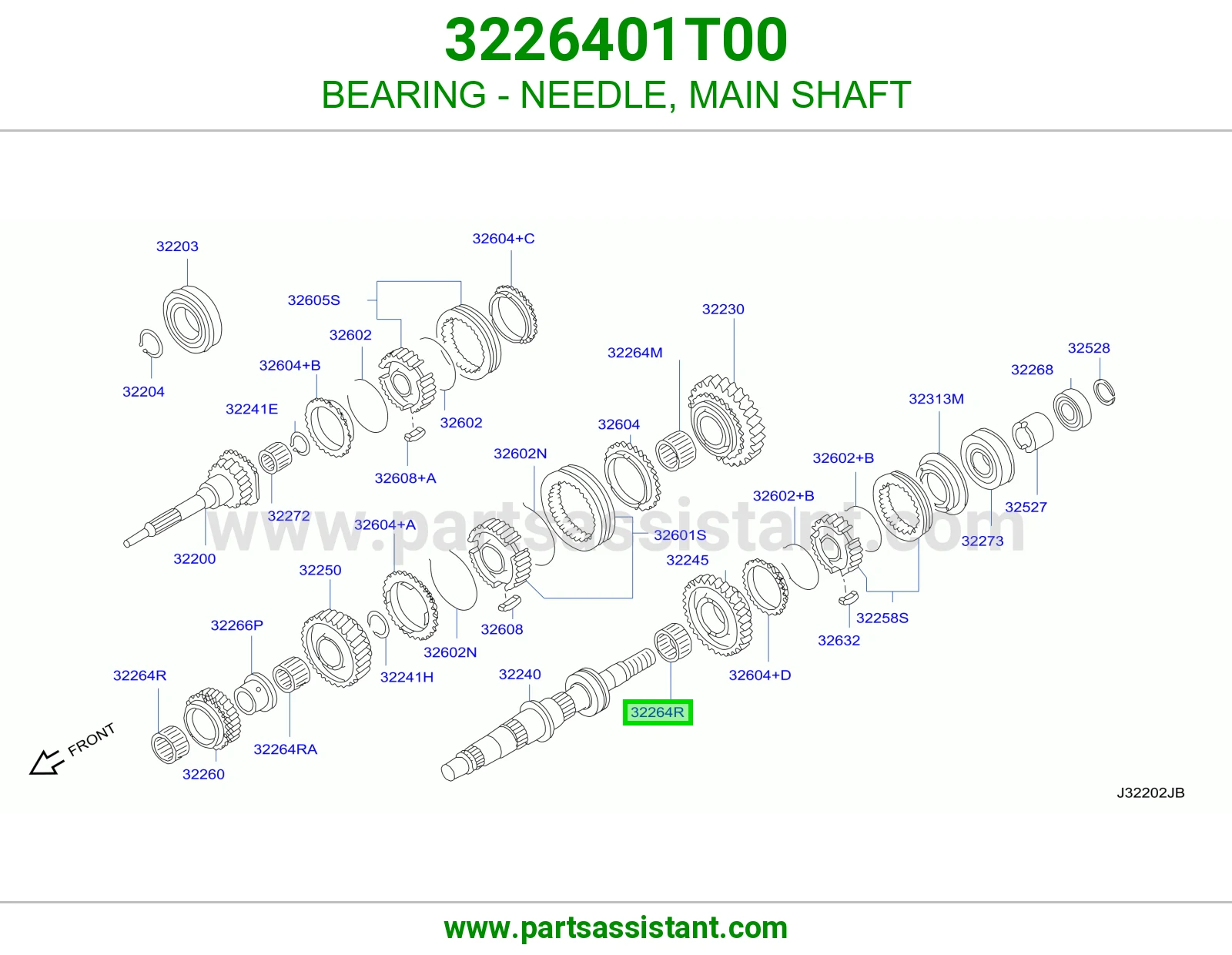 BEARING - NEEDLE, MAIN SHAFT