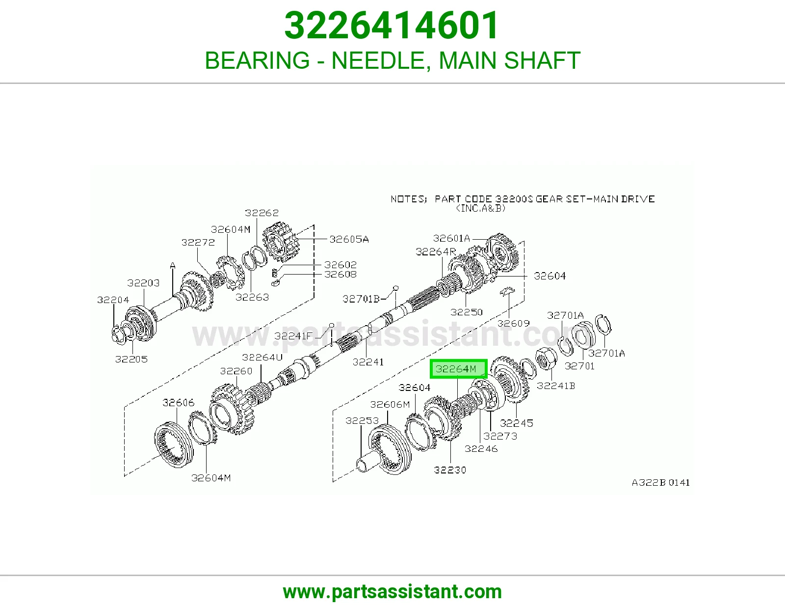 BEARING - NEEDLE, MAIN SHAFT