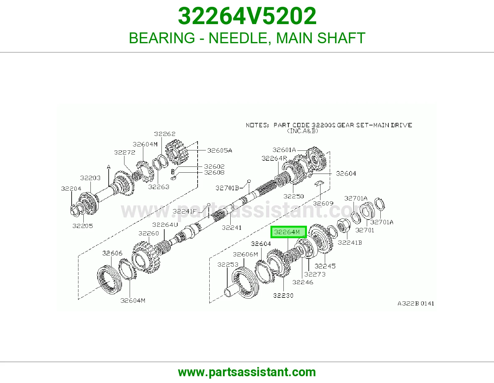 BEARING - NEEDLE, MAIN SHAFT