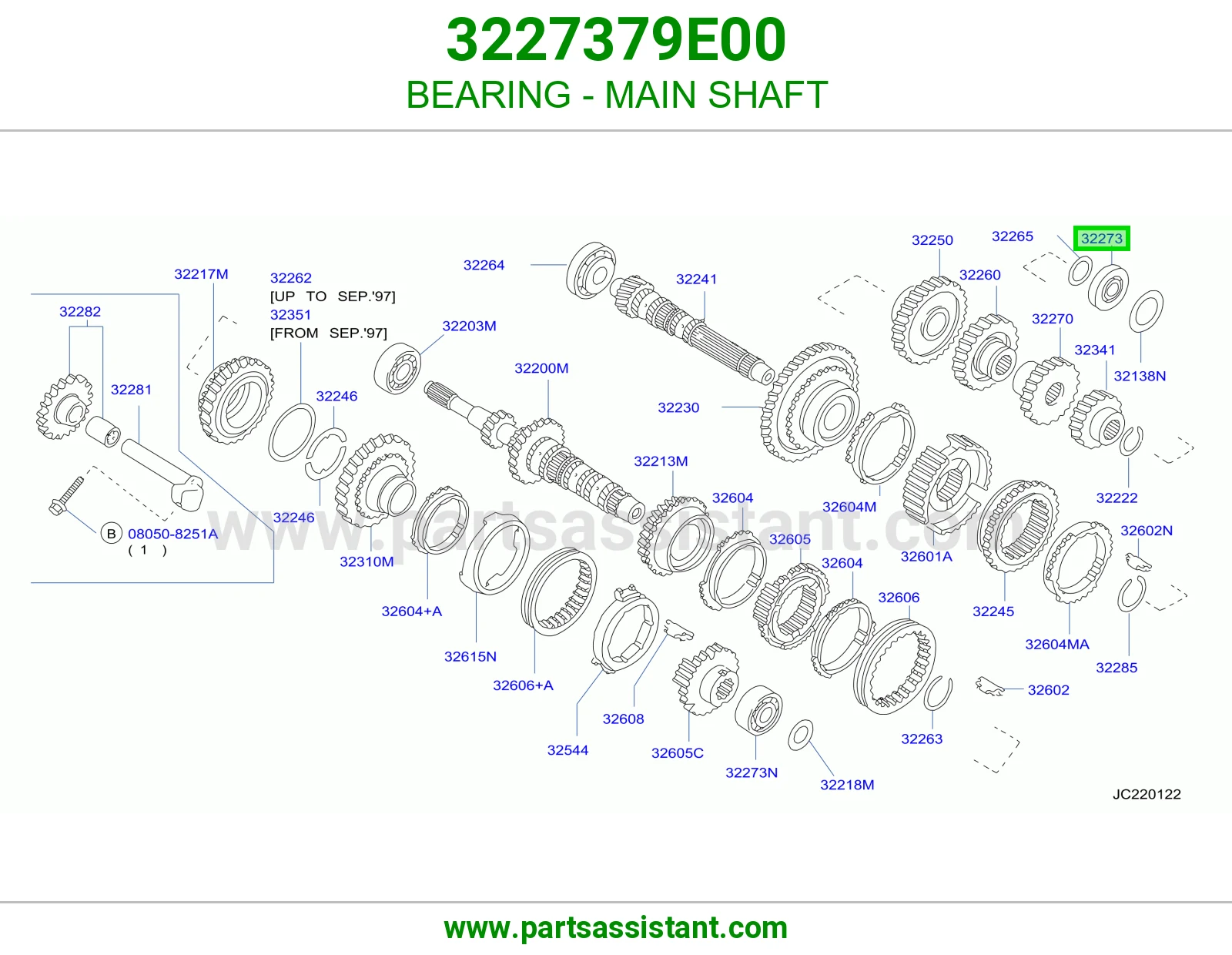 BEARING - MAIN SHAFT