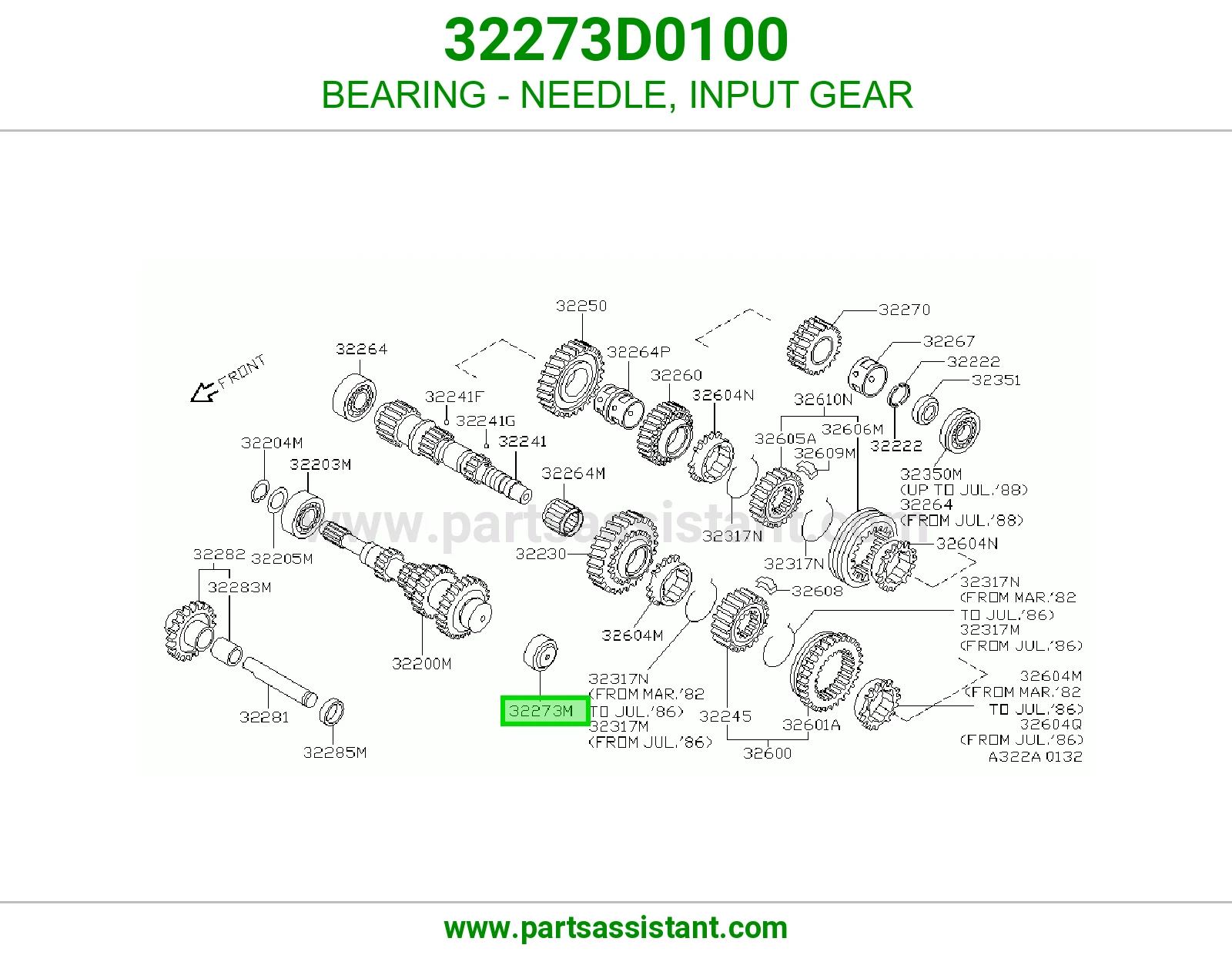 BEARING - NEEDLE, INPUT GEAR
