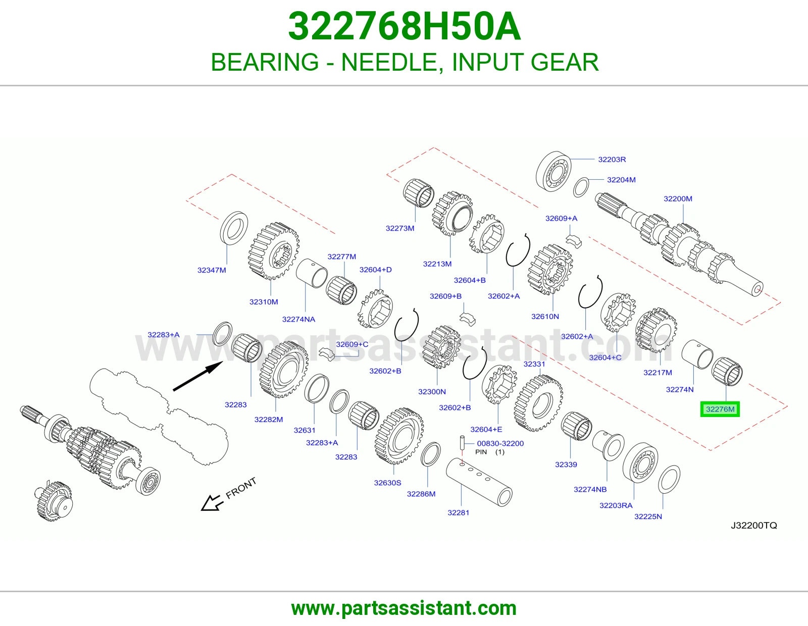 BEARING - NEEDLE, INPUT GEAR
