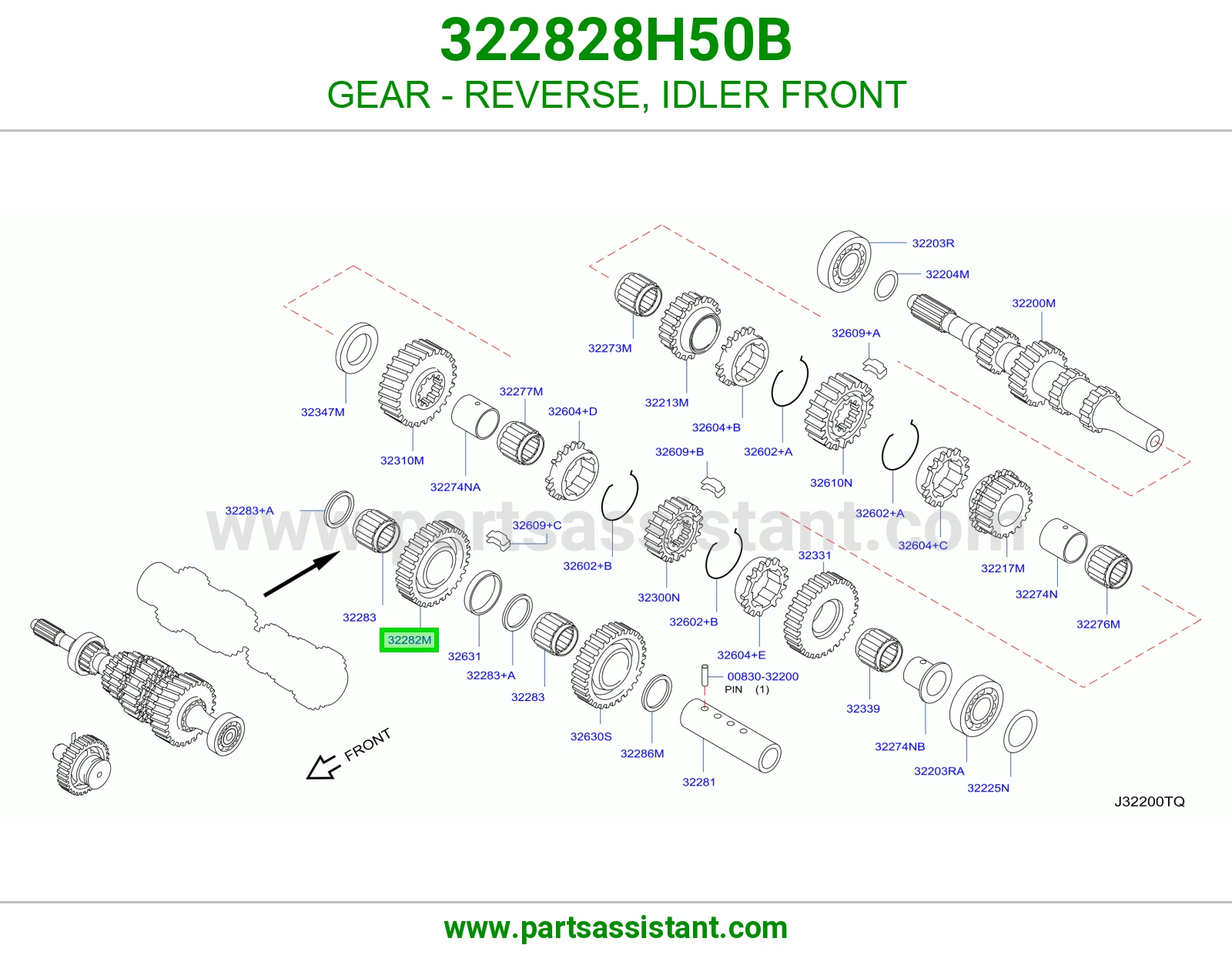 GEAR - REVERSE, IDLER FRONT