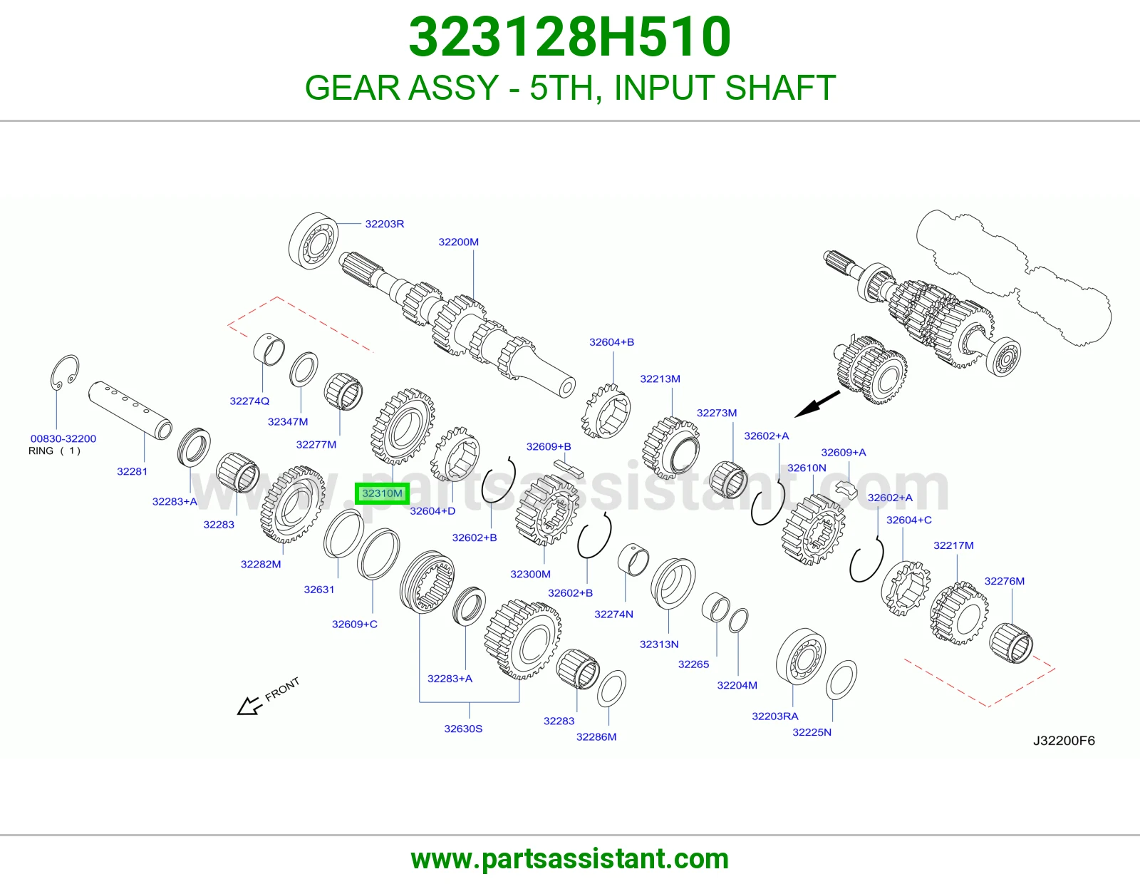 GEAR ASSY - 5TH, INPUT SHAFT