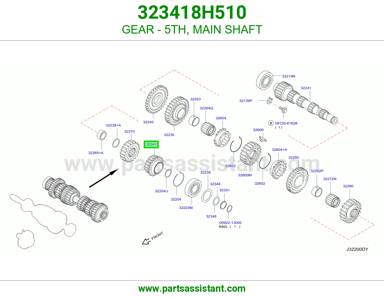 GEAR - 5TH, MAIN SHAFT