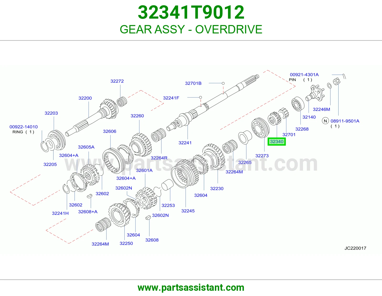 GEAR ASSY - OVERDRIVE