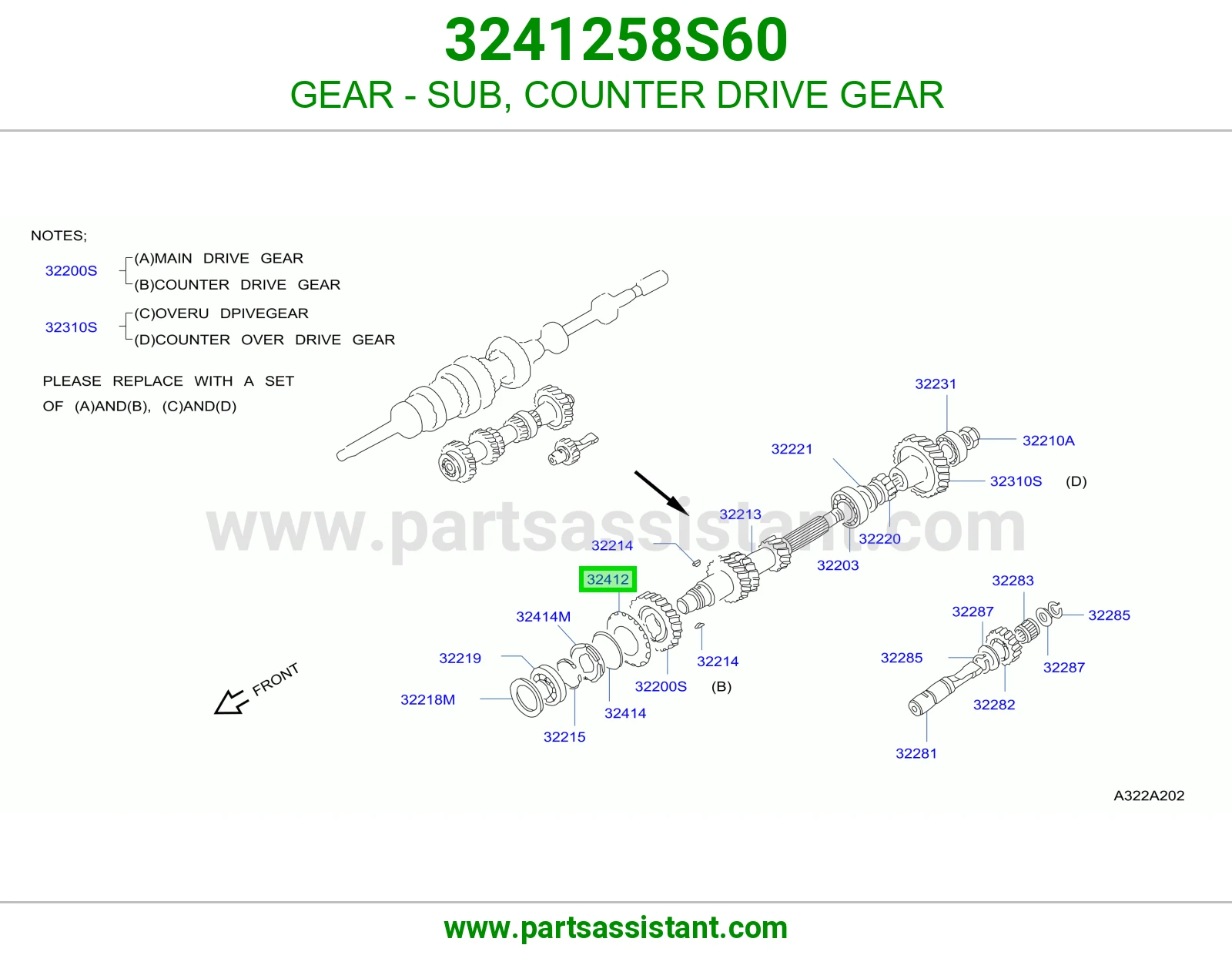 GEAR - SUB, COUNTER DRIVE GEAR