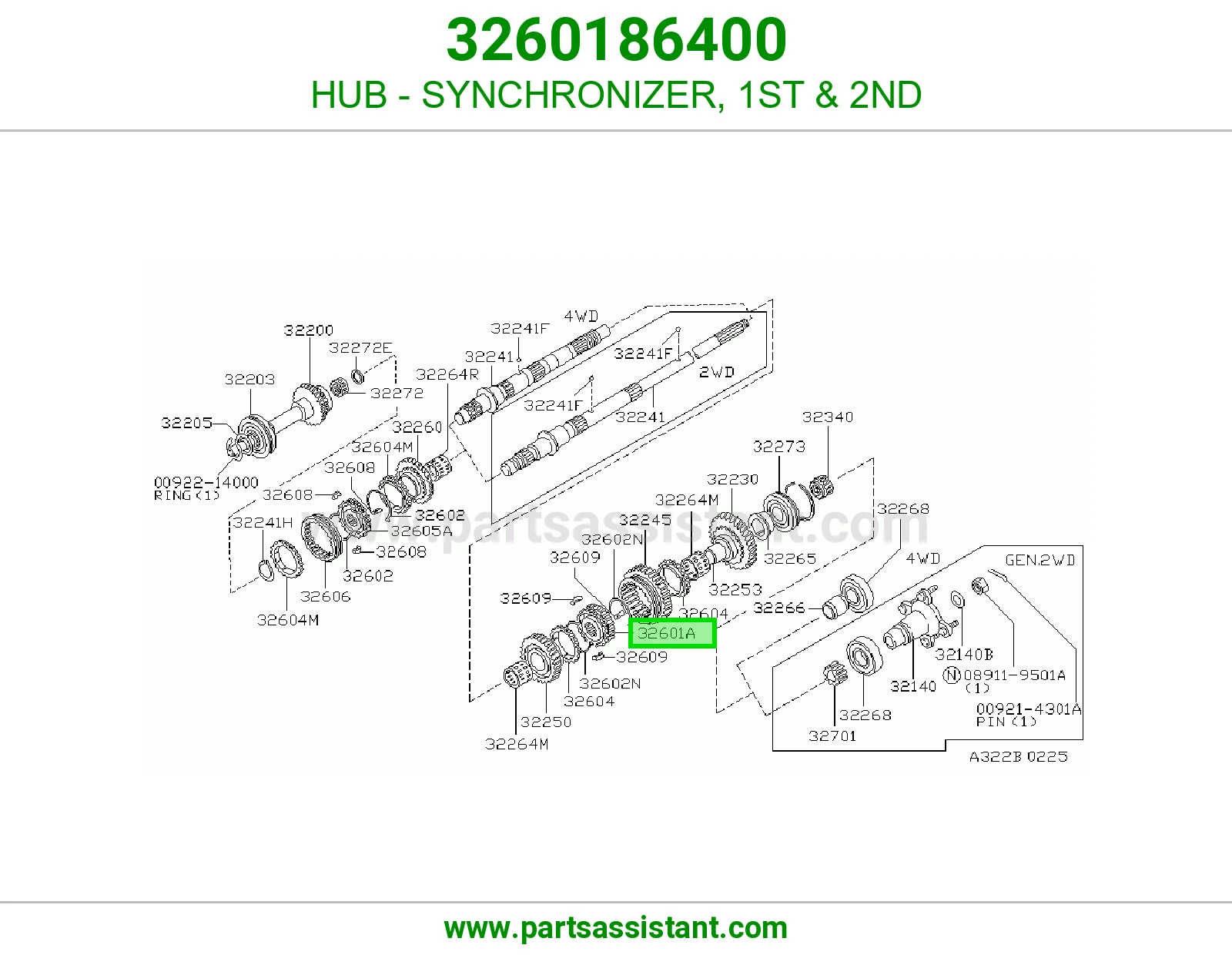 HUB - SYNCHRONIZER, 1ST & 2ND