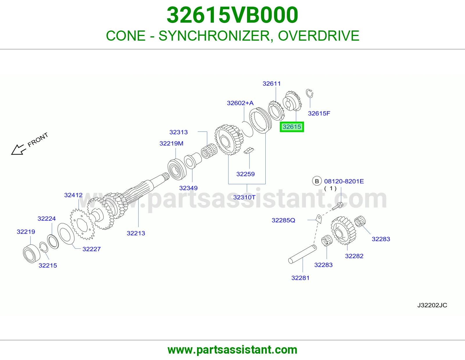 CONE - SYNCHRONIZER, OVERDRIVE