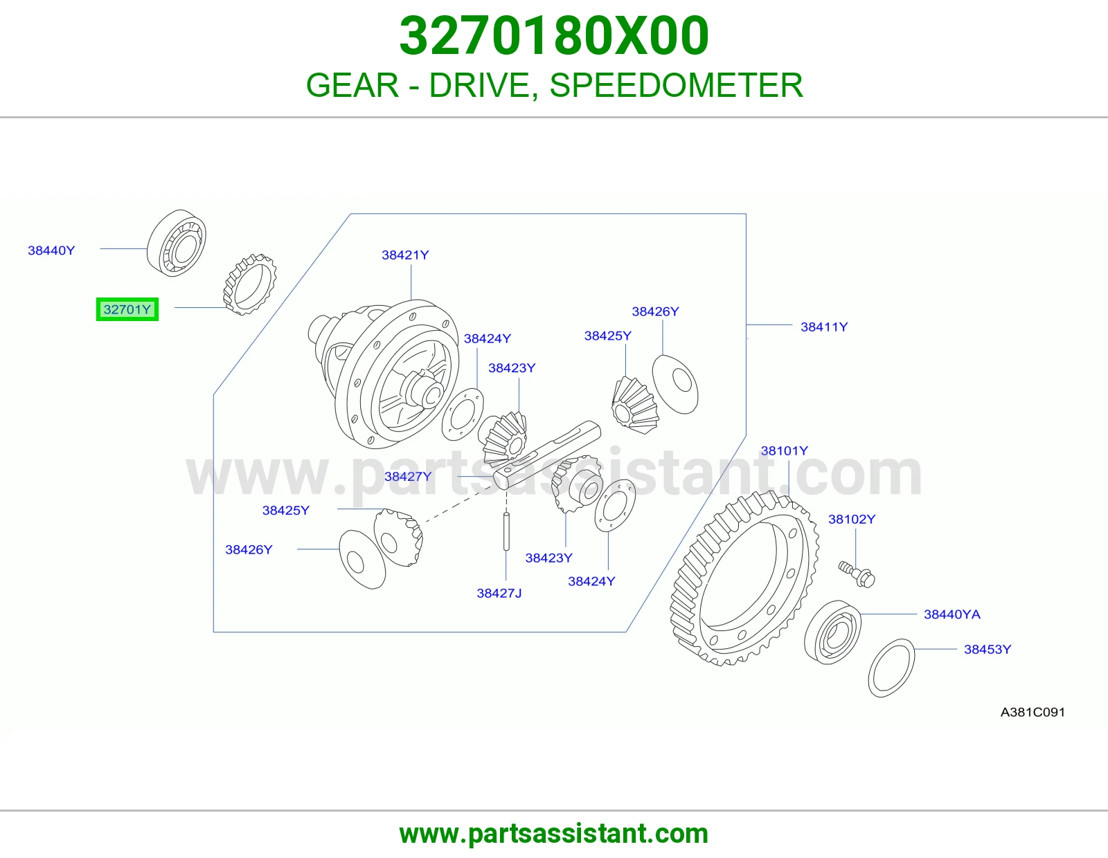 GEAR - DRIVE, SPEEDOMETER