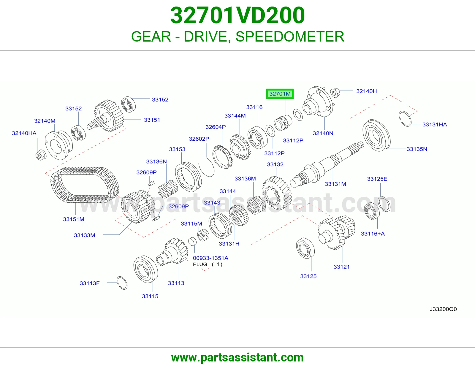 GEAR - DRIVE, SPEEDOMETER