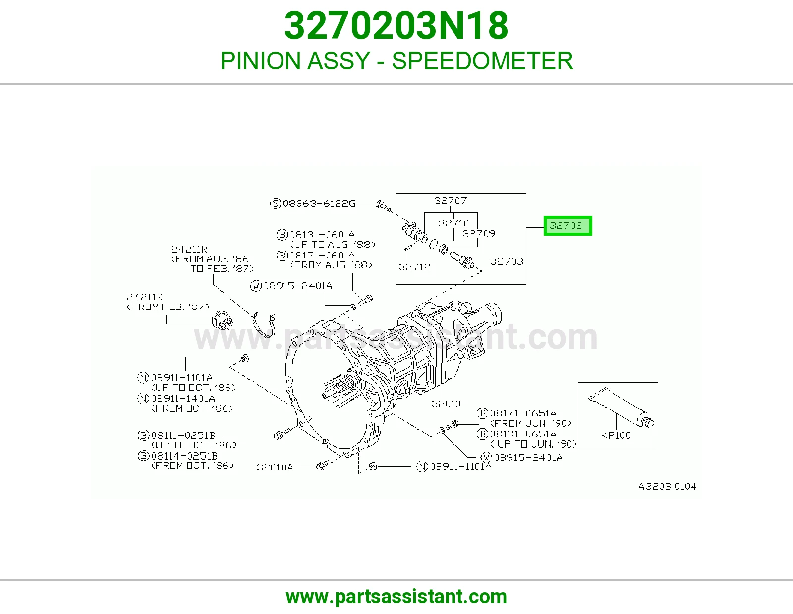 PINION ASSY - SPEEDOMETER