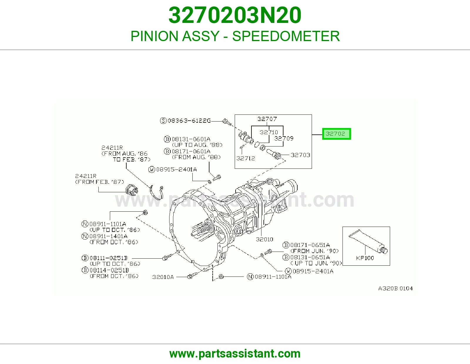 PINION ASSY - SPEEDOMETER