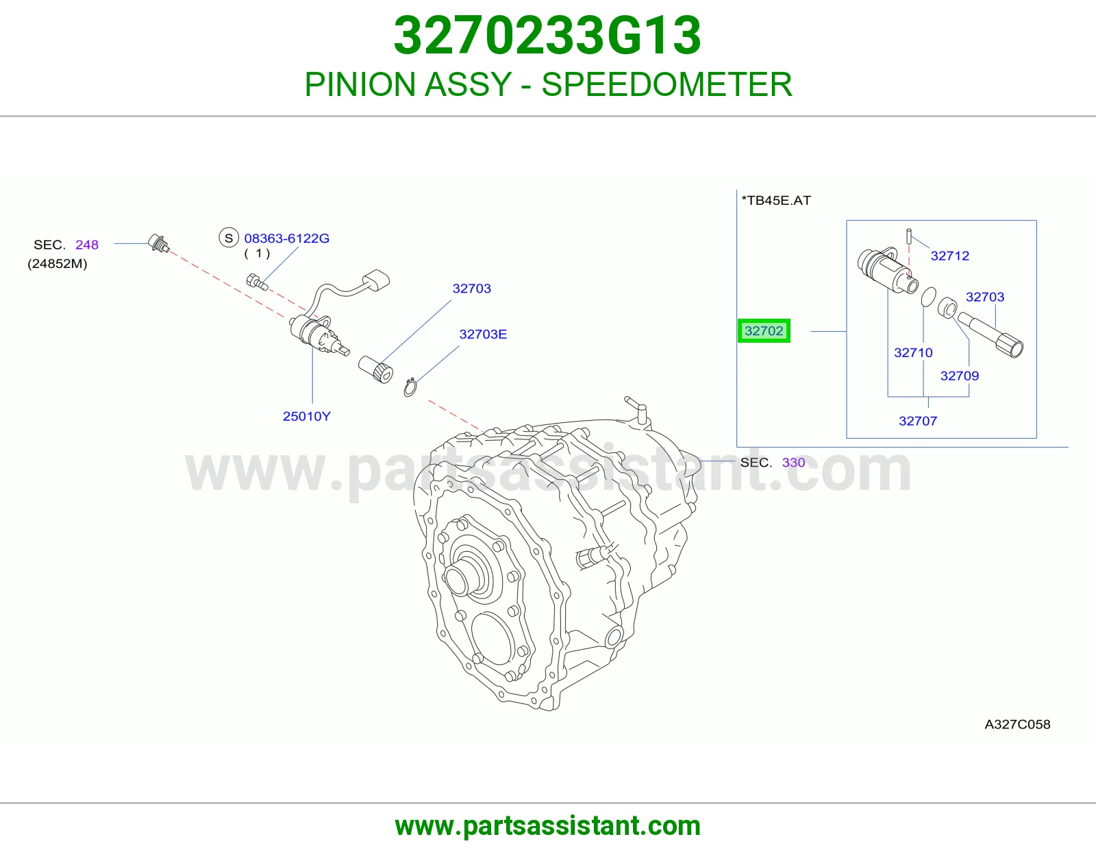 PINION ASSY - SPEEDOMETER