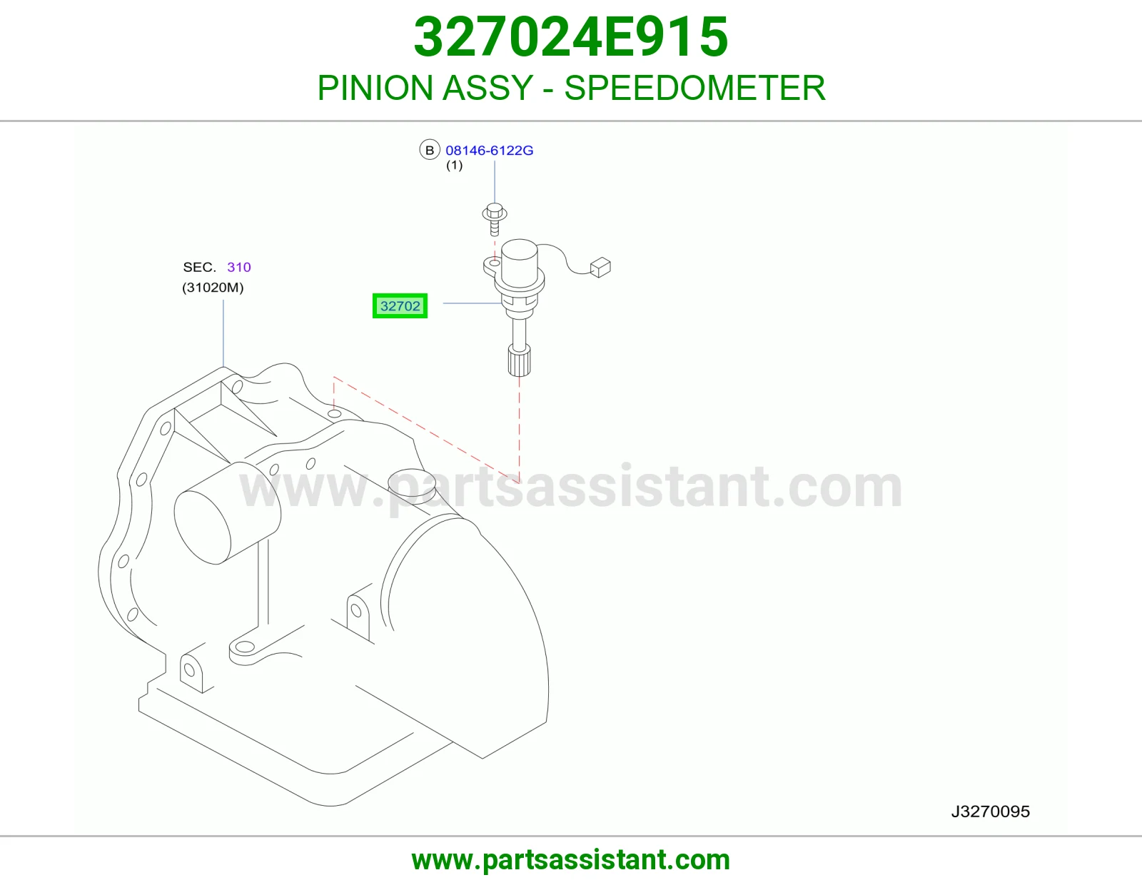 PINION ASSY - SPEEDOMETER