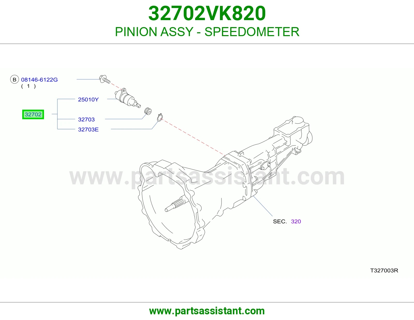 PINION ASSY - SPEEDOMETER