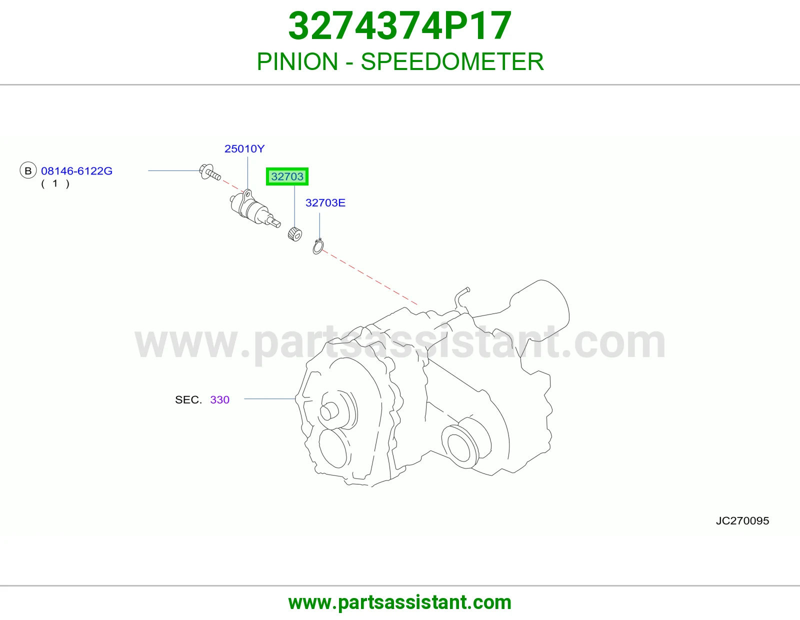PINION - SPEEDOMETER