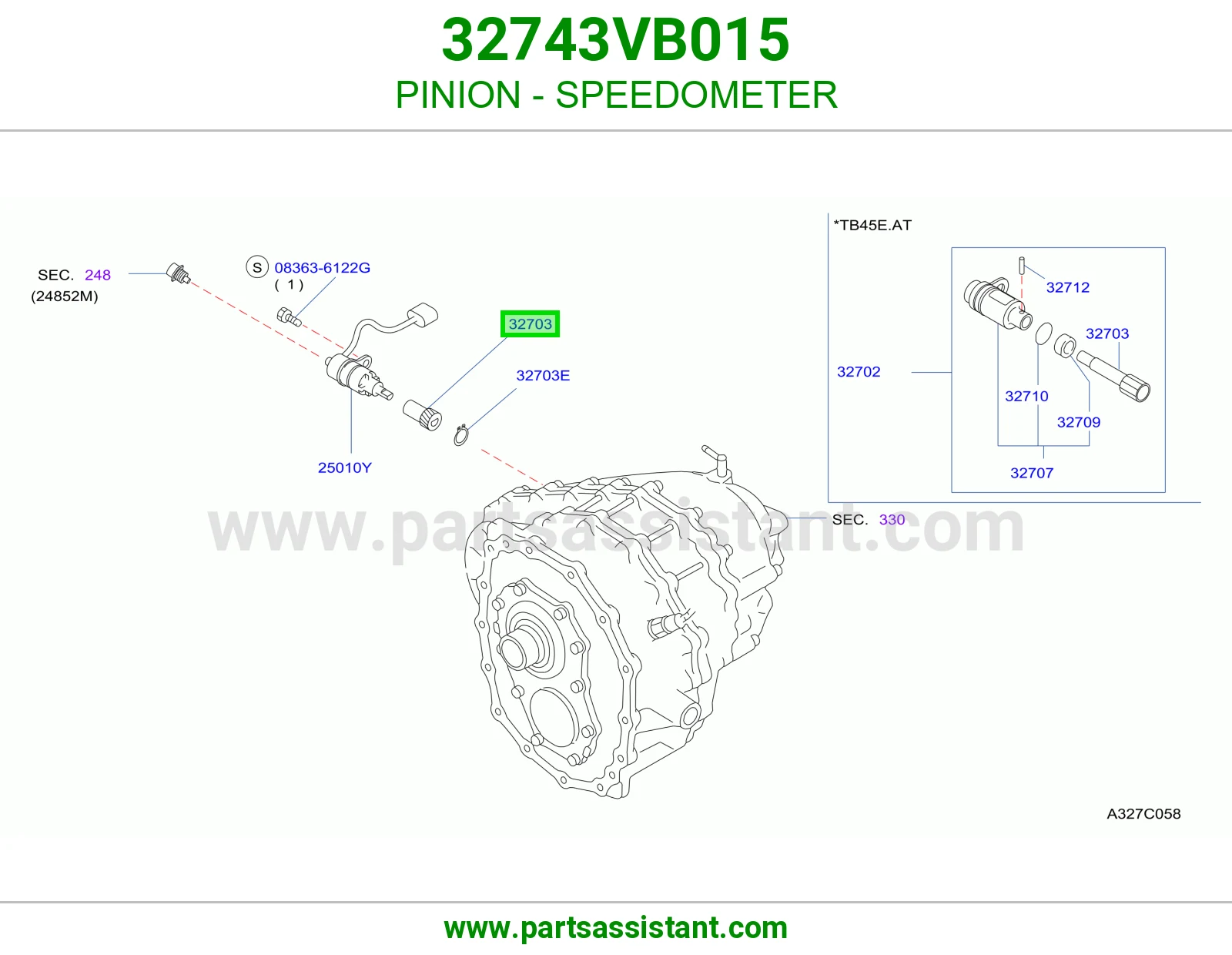 PINION - SPEEDOMETER