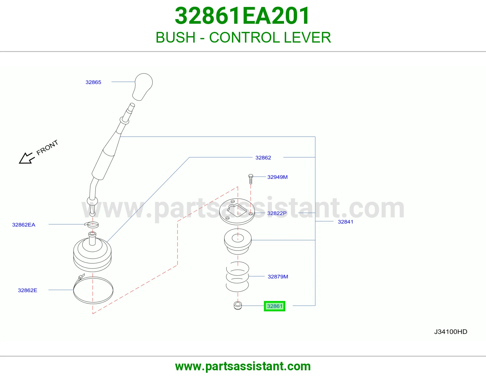 BUSH - CONTROL LEVER