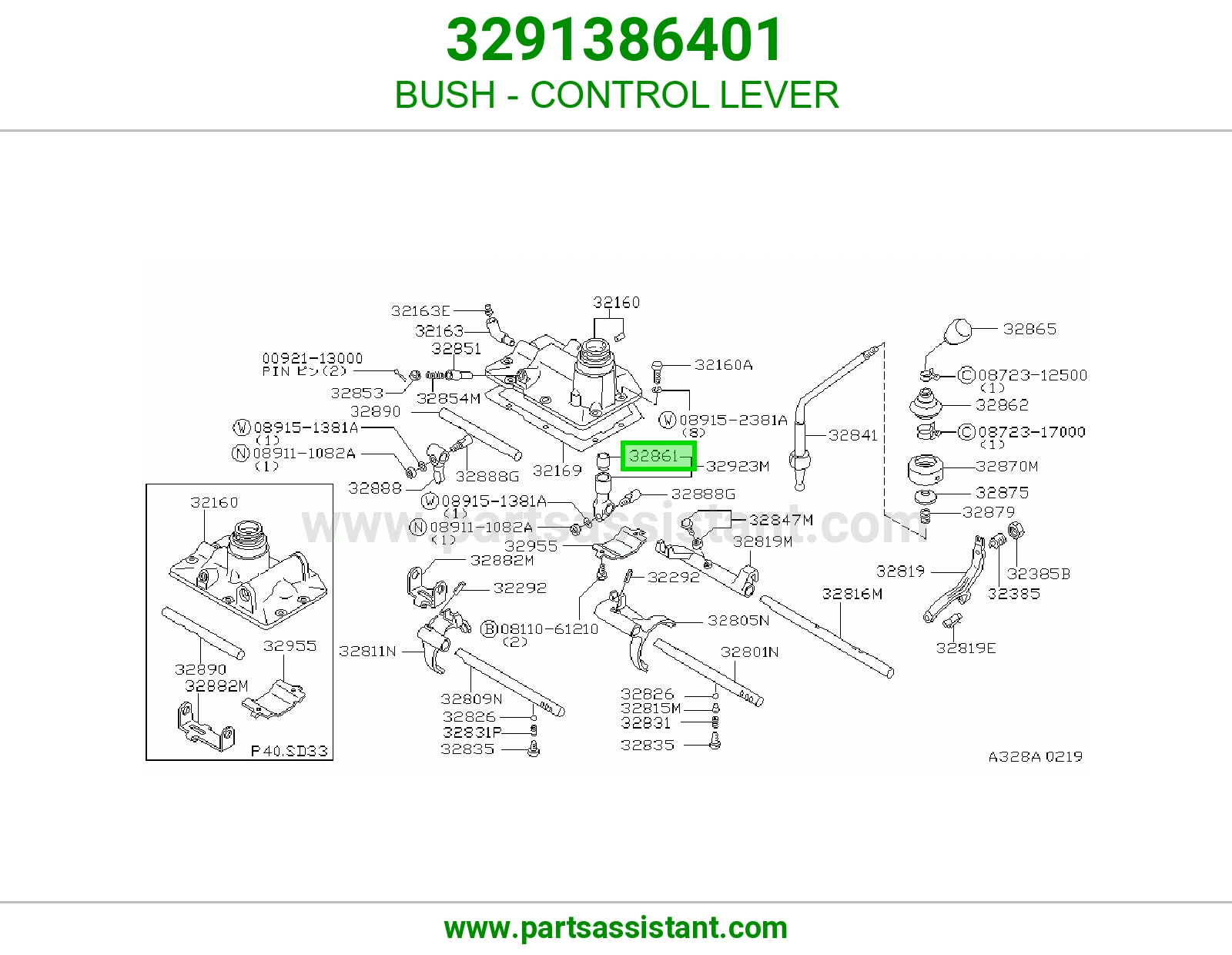 BUSH - CONTROL LEVER