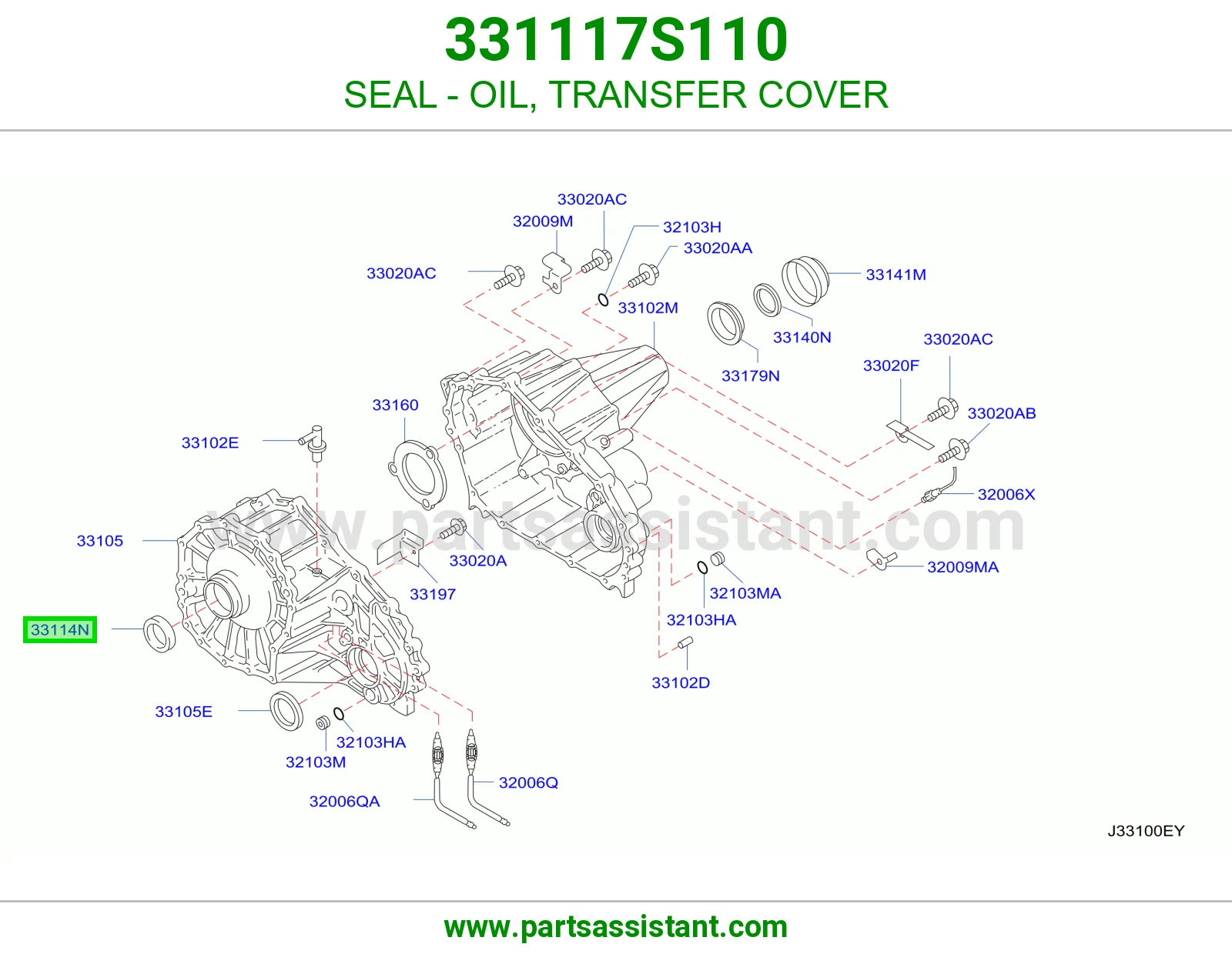 SEAL - OIL, TRANSFER COVER