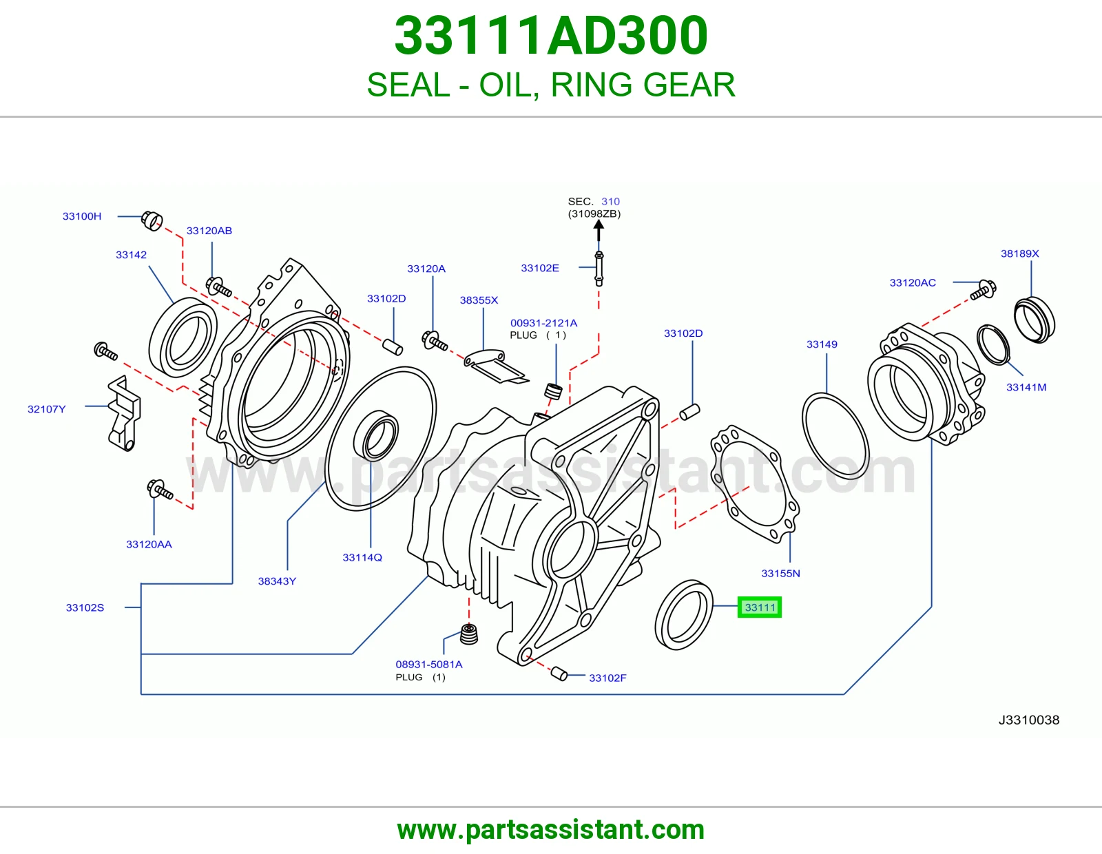 SEAL - OIL, RING GEAR