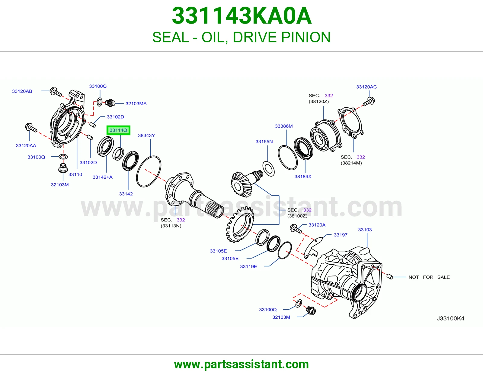 SEAL - OIL, DRIVE PINION