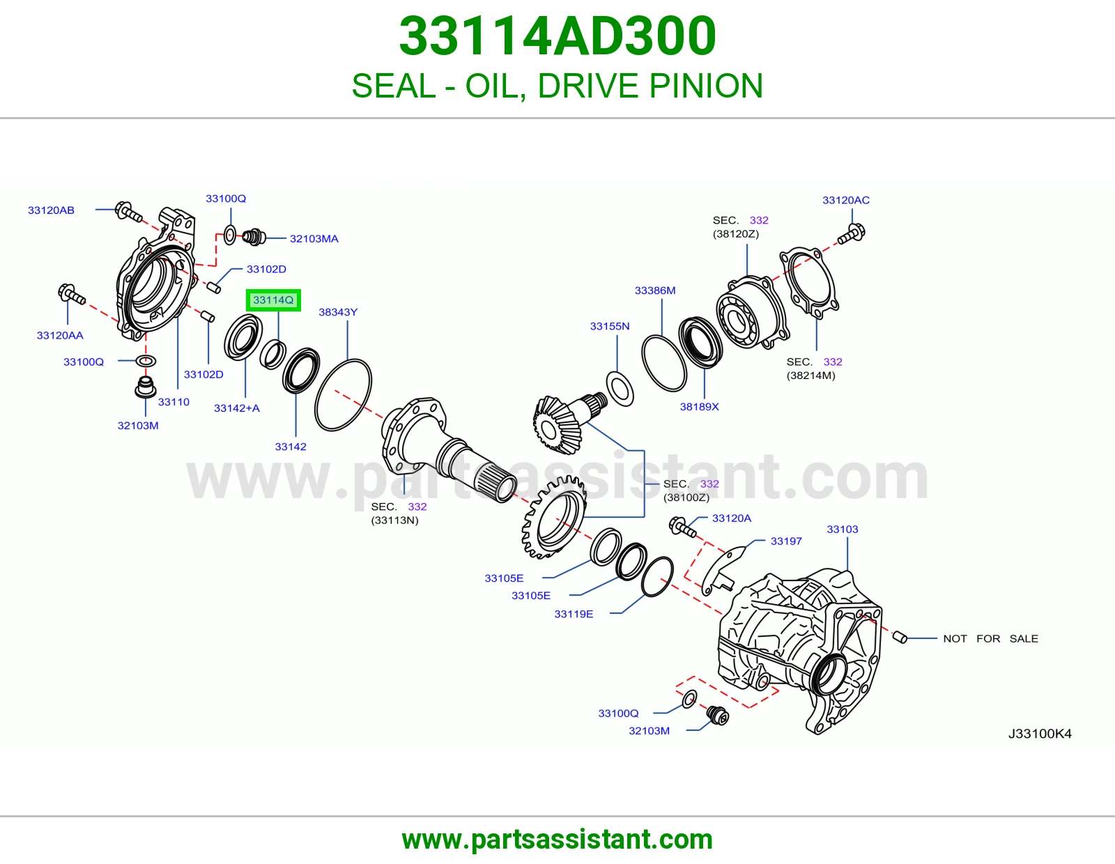 SEAL - OIL, DRIVE PINION