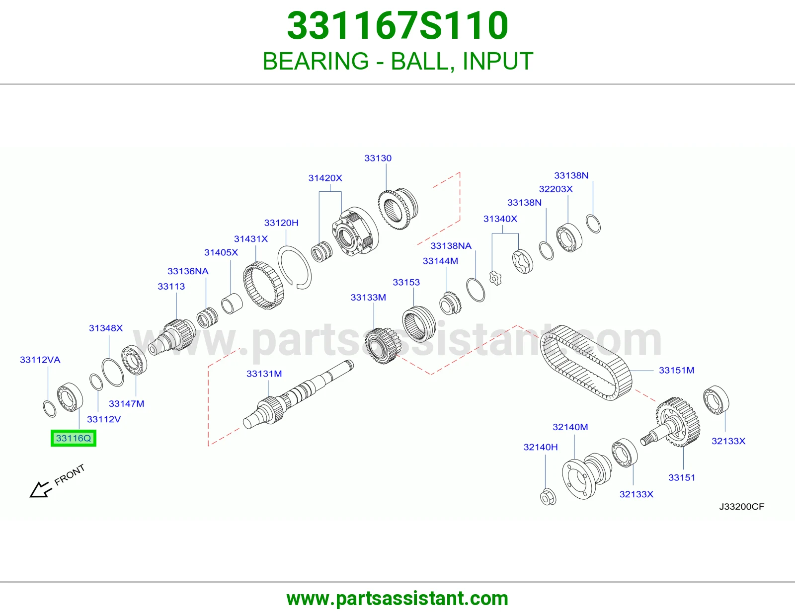 BEARING - BALL, INPUT