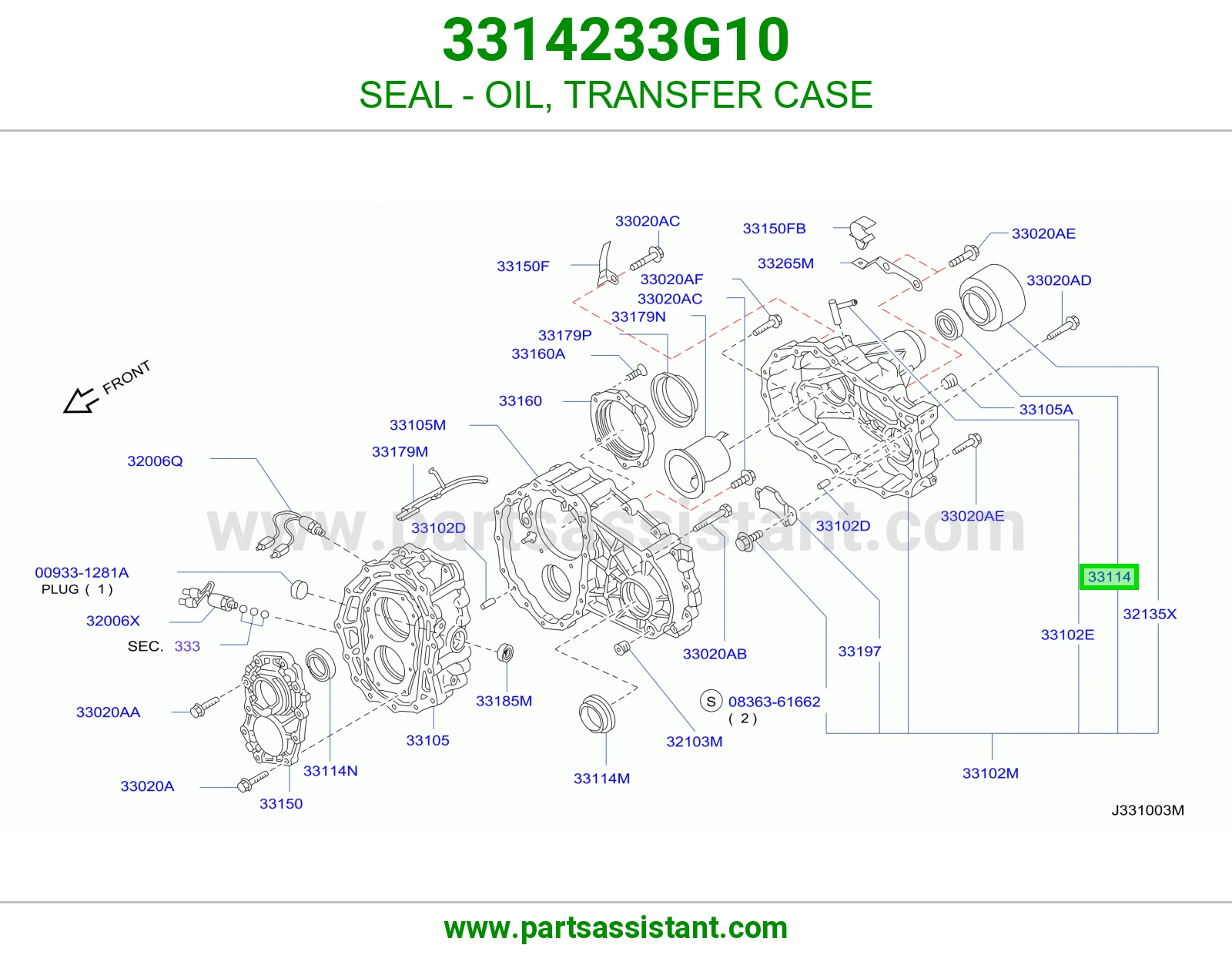 SEAL - OIL, TRANSFER CASE